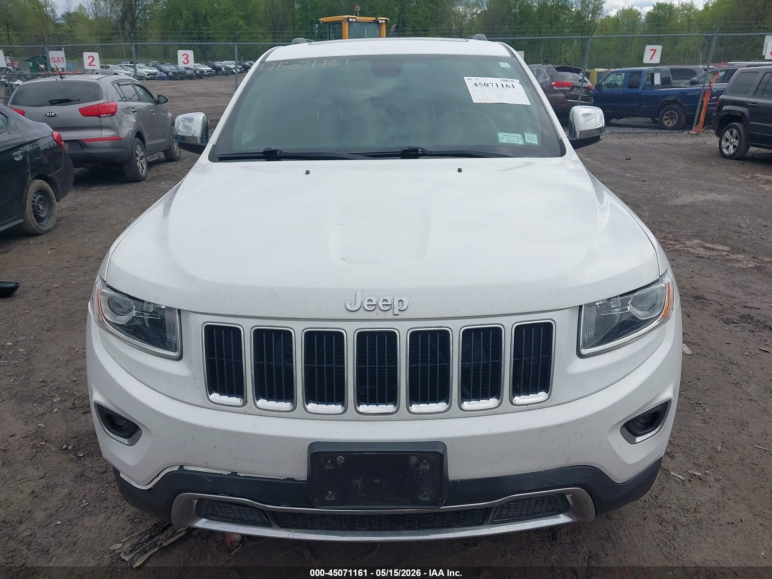 2014 Jeep Grand Cherokee Limited White vin: 1C4RJFBG2EC272945
