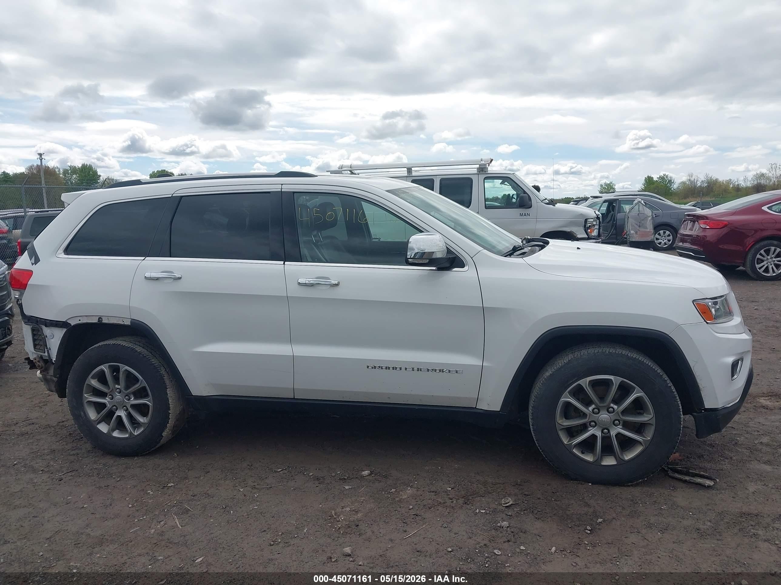 2014 Jeep Grand Cherokee Limited White vin: 1C4RJFBG2EC272945