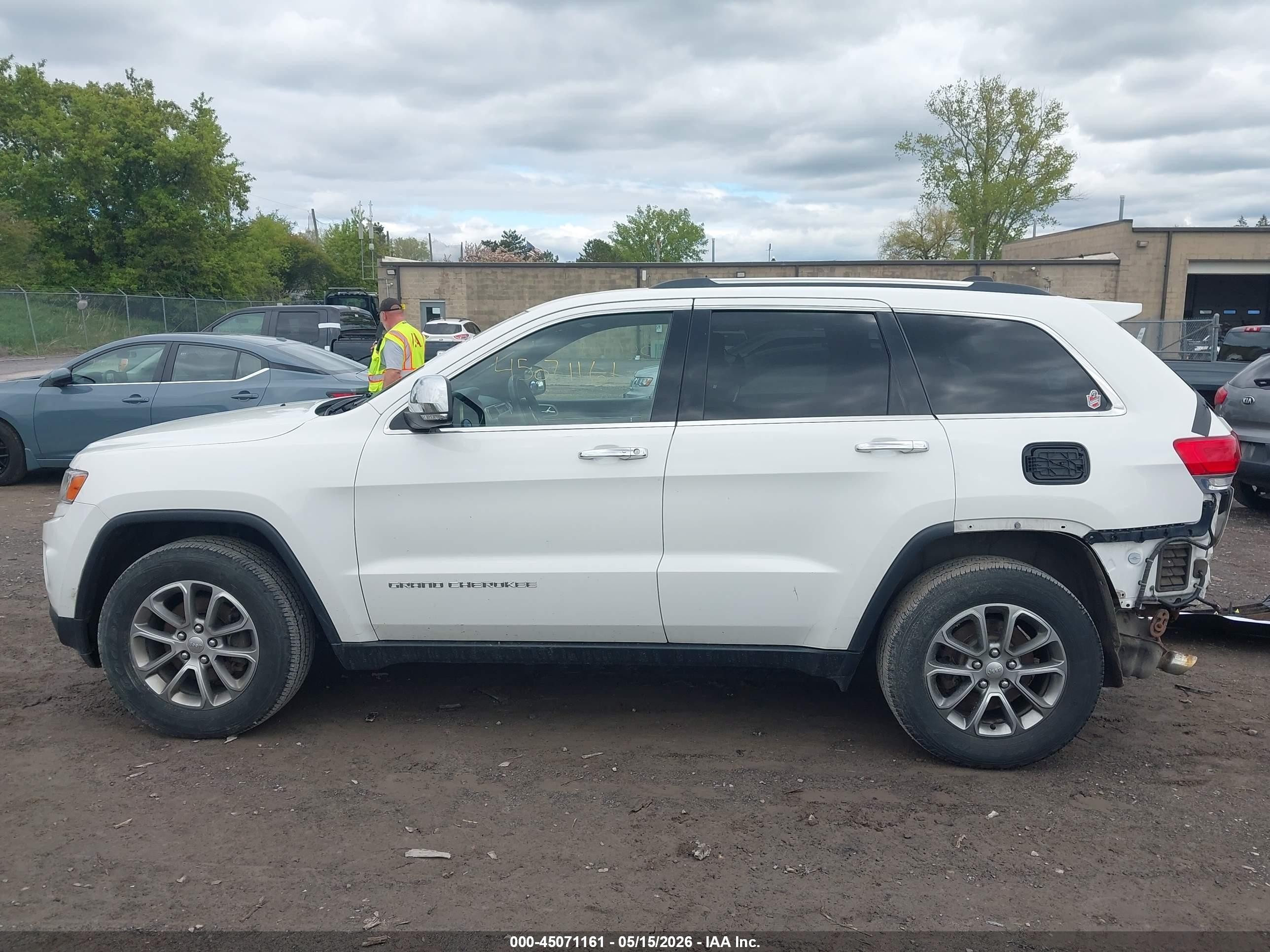 2014 Jeep Grand Cherokee Limited White vin: 1C4RJFBG2EC272945