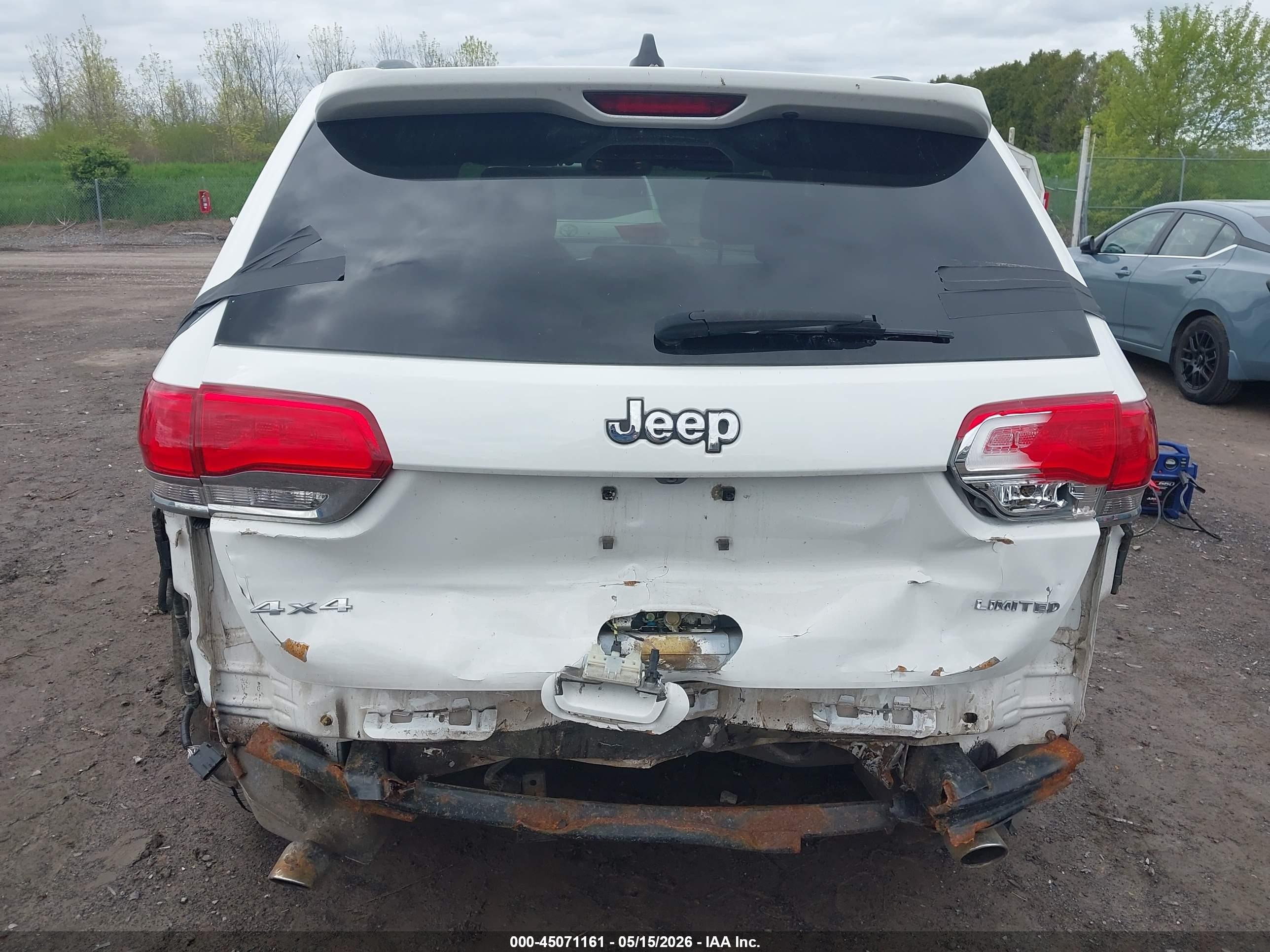 2014 Jeep Grand Cherokee Limited White vin: 1C4RJFBG2EC272945