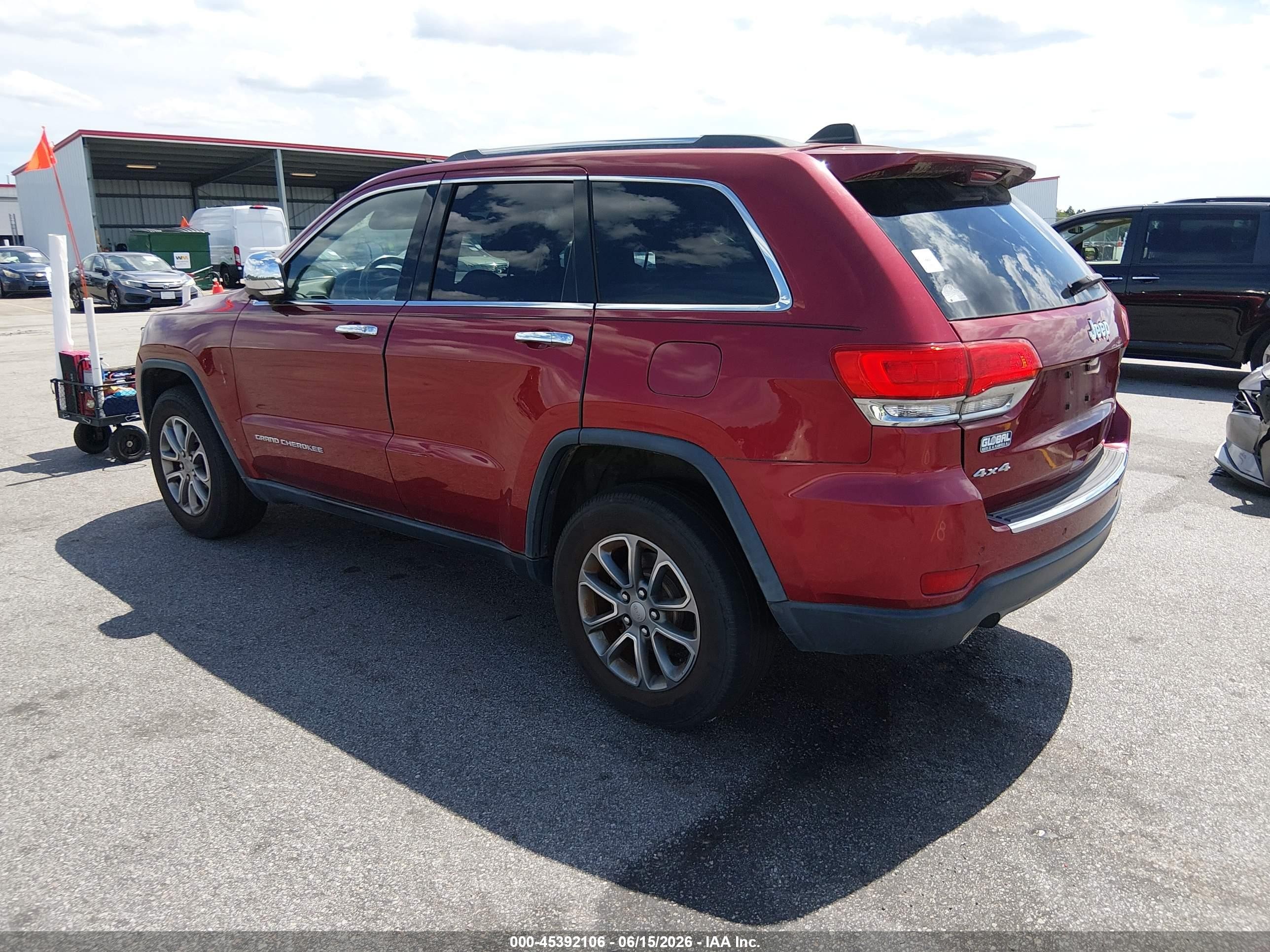 2014 Jeep Grand Cherokee Limited Red vin: 1C4RJFBG2EC294332