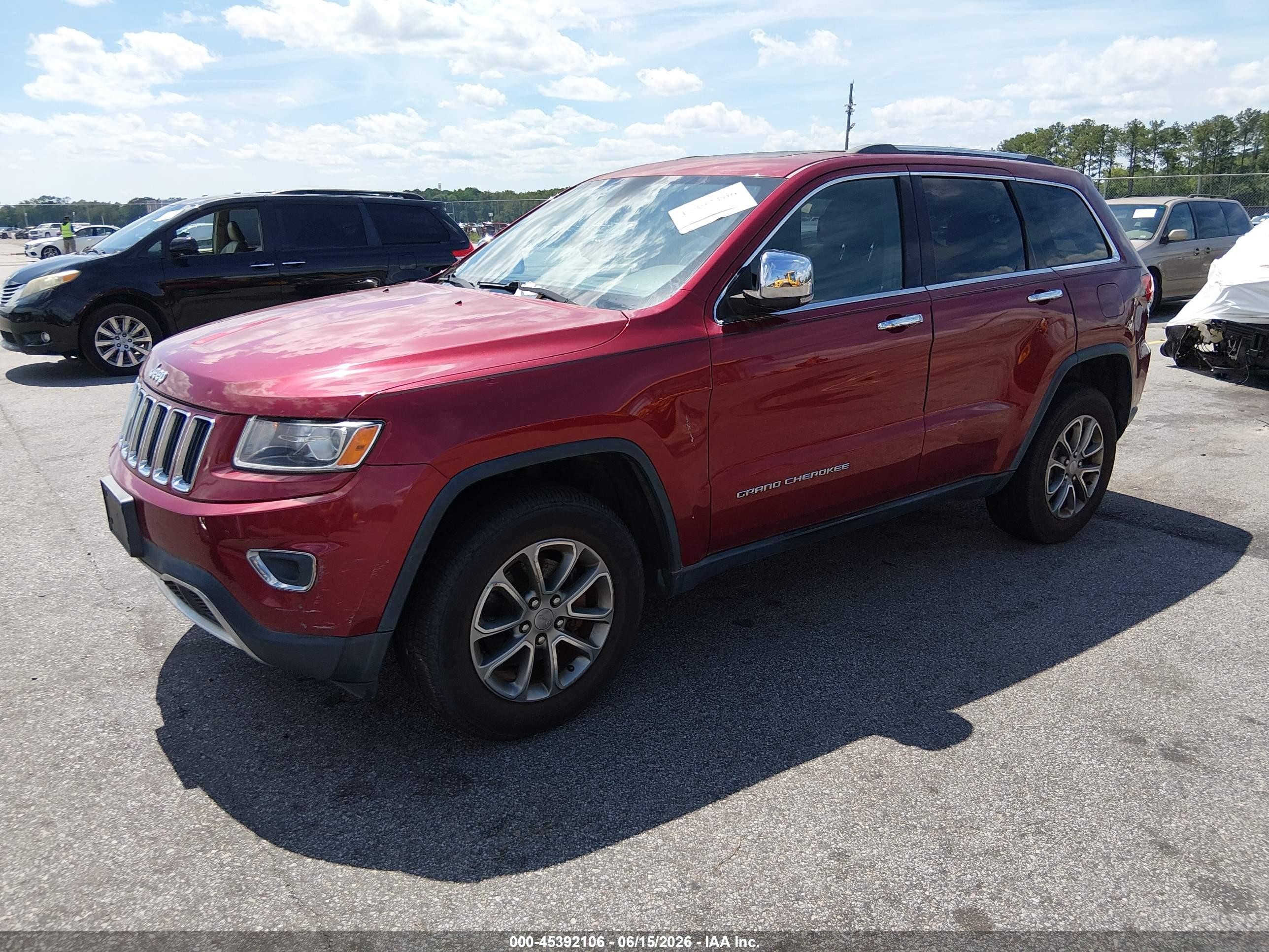 2014 Jeep Grand Cherokee Limited Red vin: 1C4RJFBG2EC294332