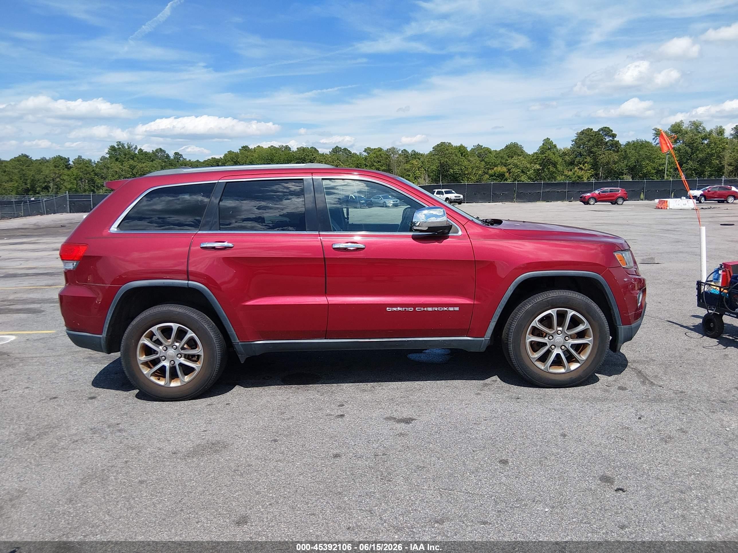 2014 Jeep Grand Cherokee Limited Red vin: 1C4RJFBG2EC294332