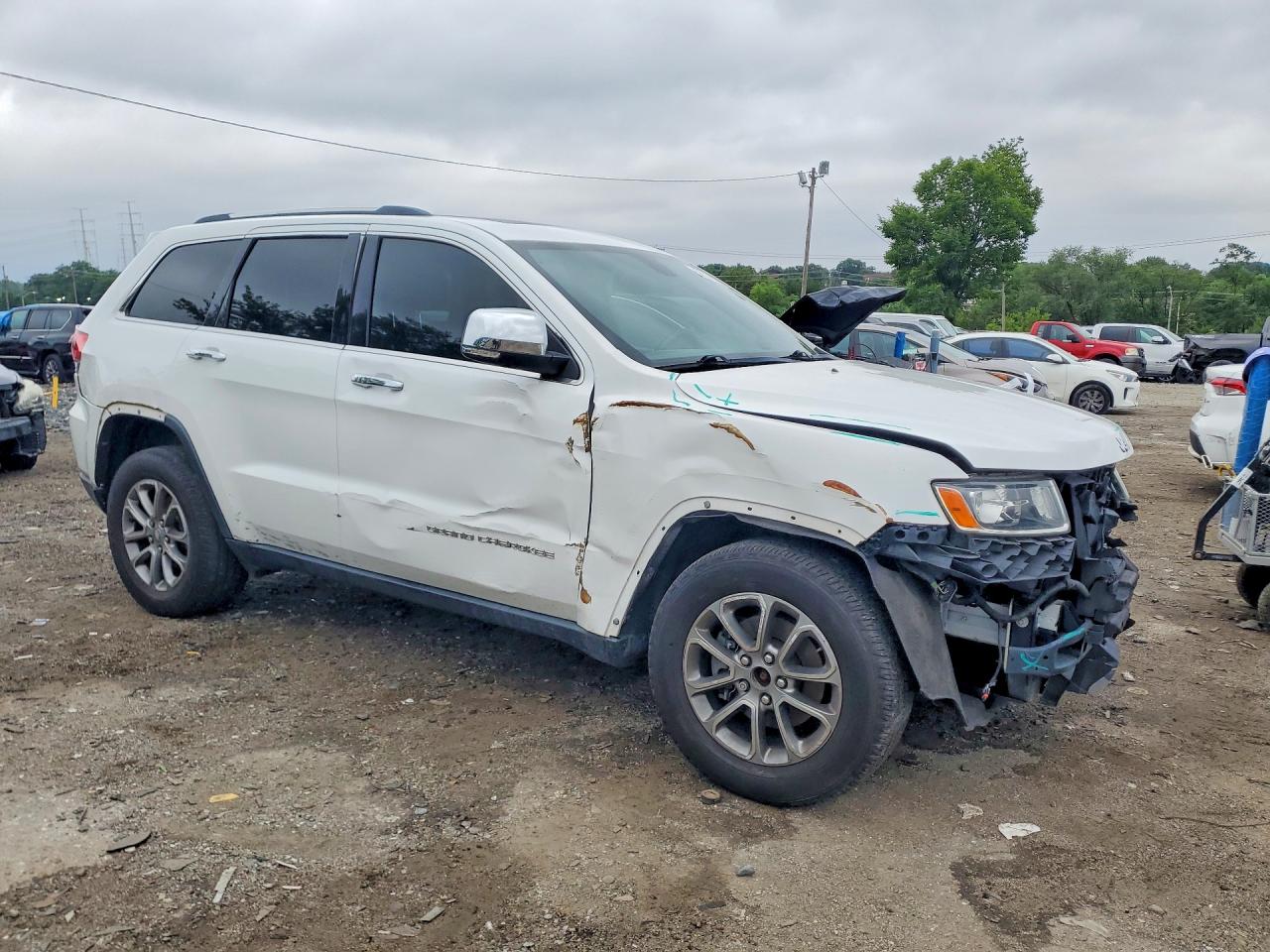 2014 Jeep Grand Cherokee Limited White vin: 1C4RJFBG2EC304597