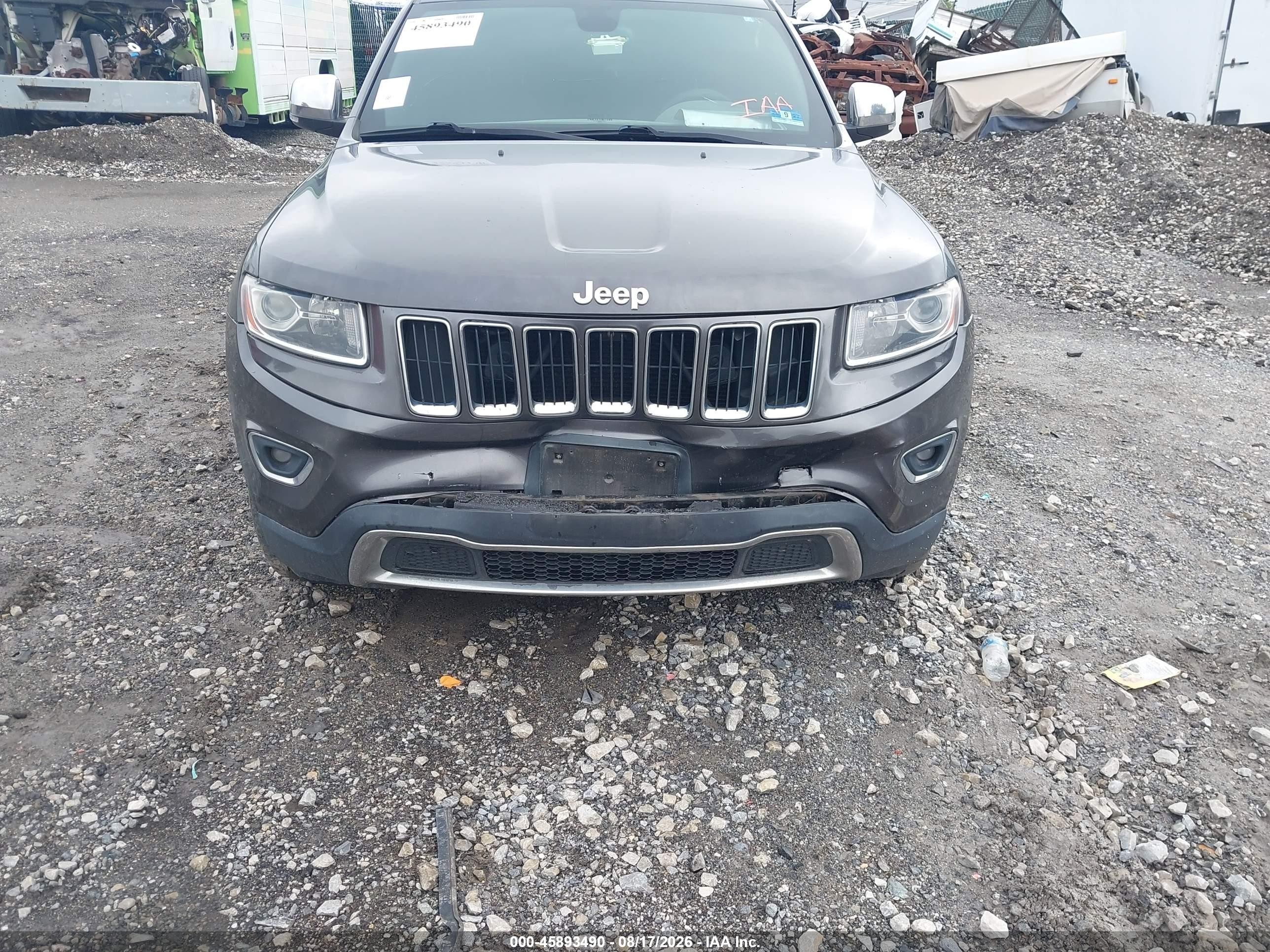 2014 Jeep Grand Cherokee Limited Gray vin: 1C4RJFBG2EC355212
