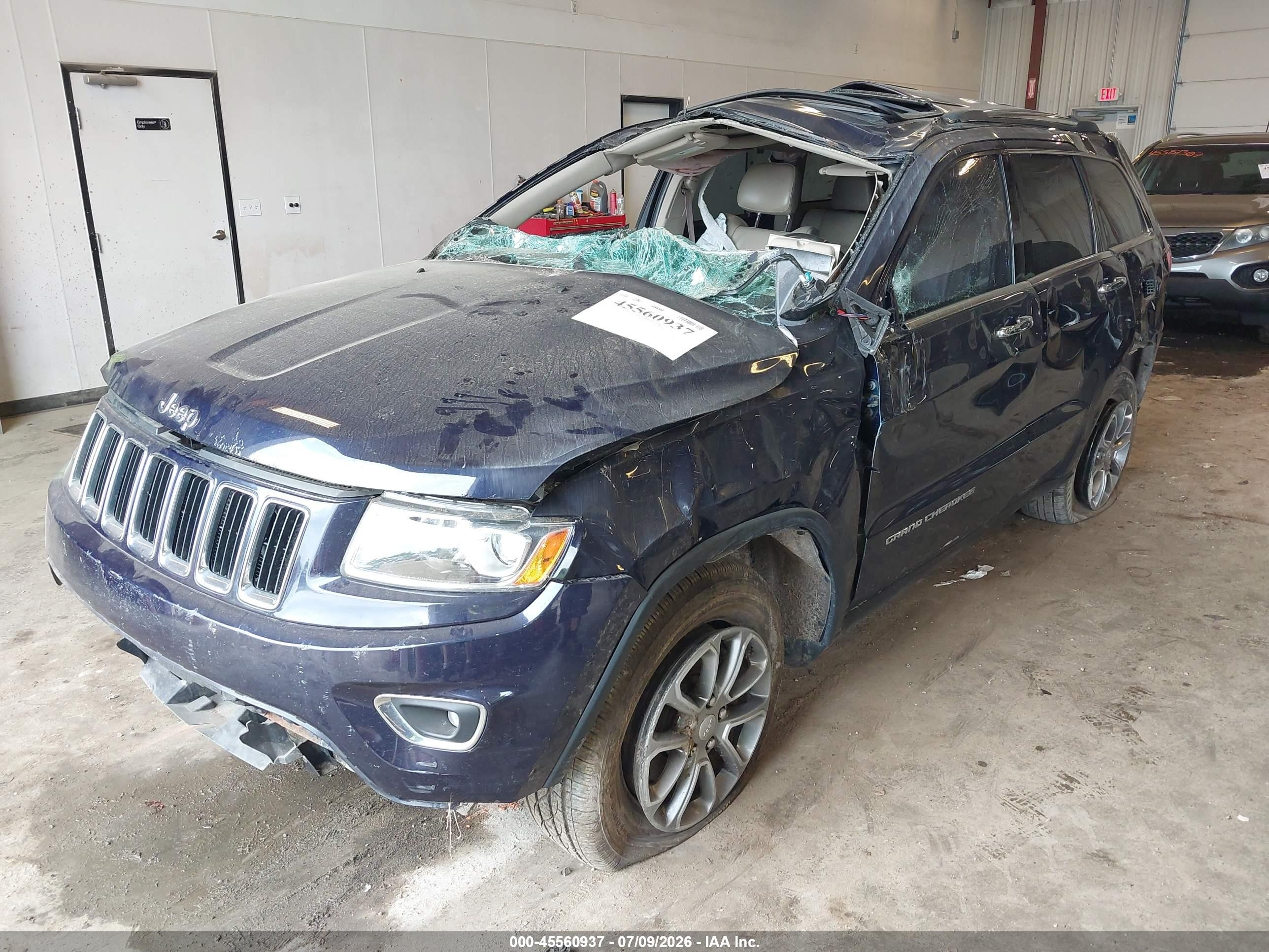 2014 Jeep Grand Cherokee Limited Blue vin: 1C4RJFBG2EC365867