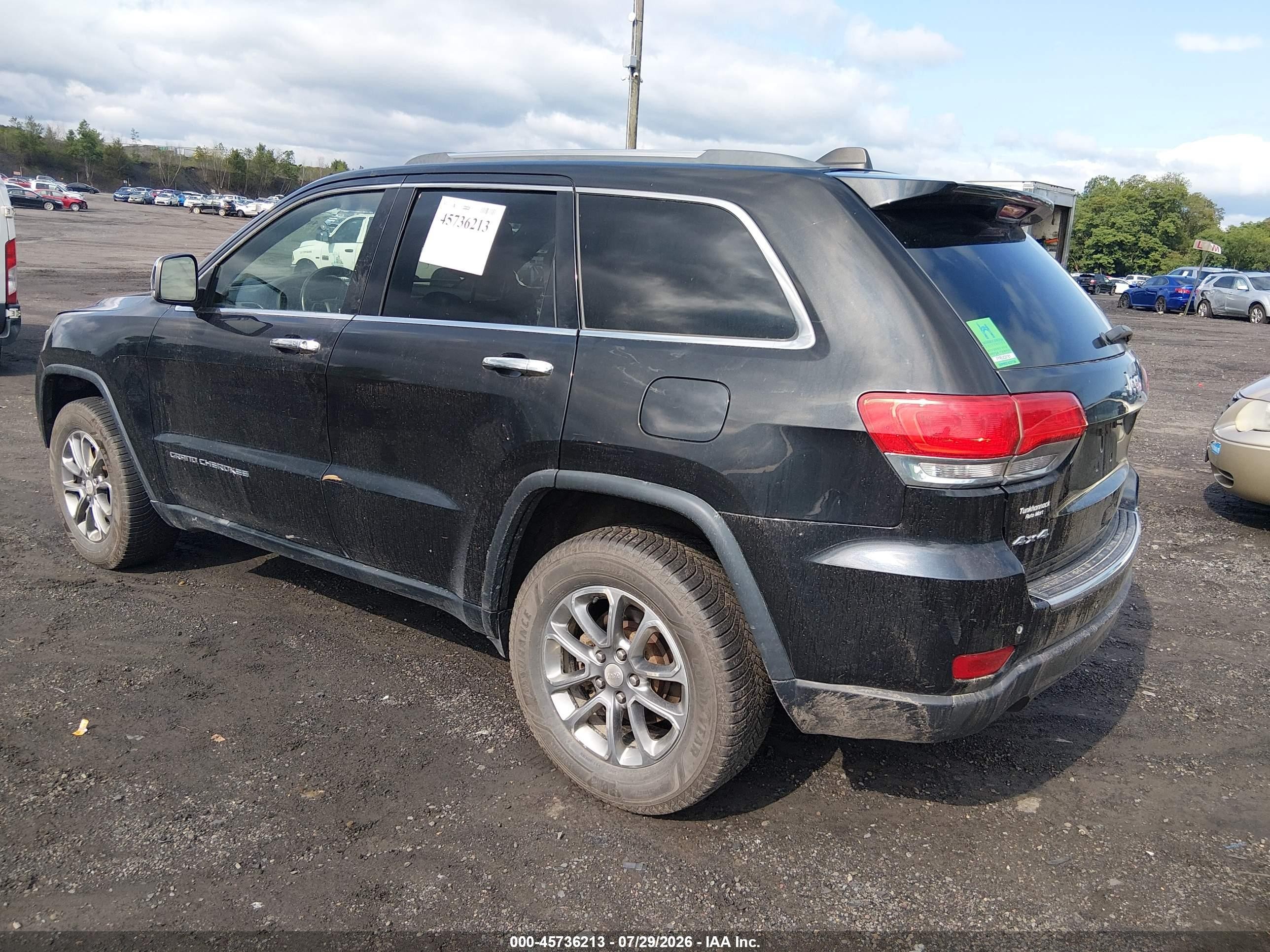 2014 Jeep Grand Cherokee Limited Black vin: 1C4RJFBG2EC373290