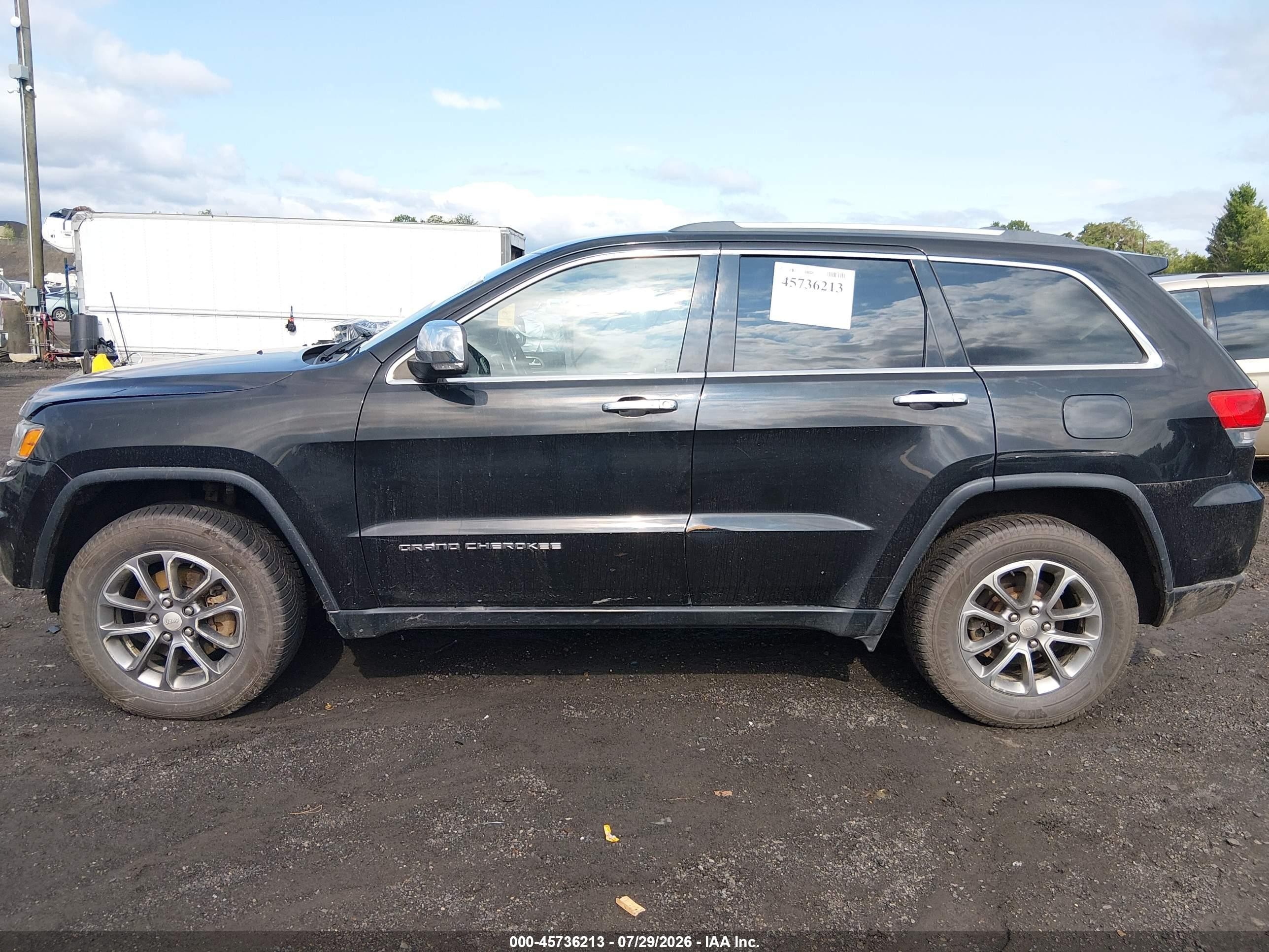 2014 Jeep Grand Cherokee Limited Black vin: 1C4RJFBG2EC373290
