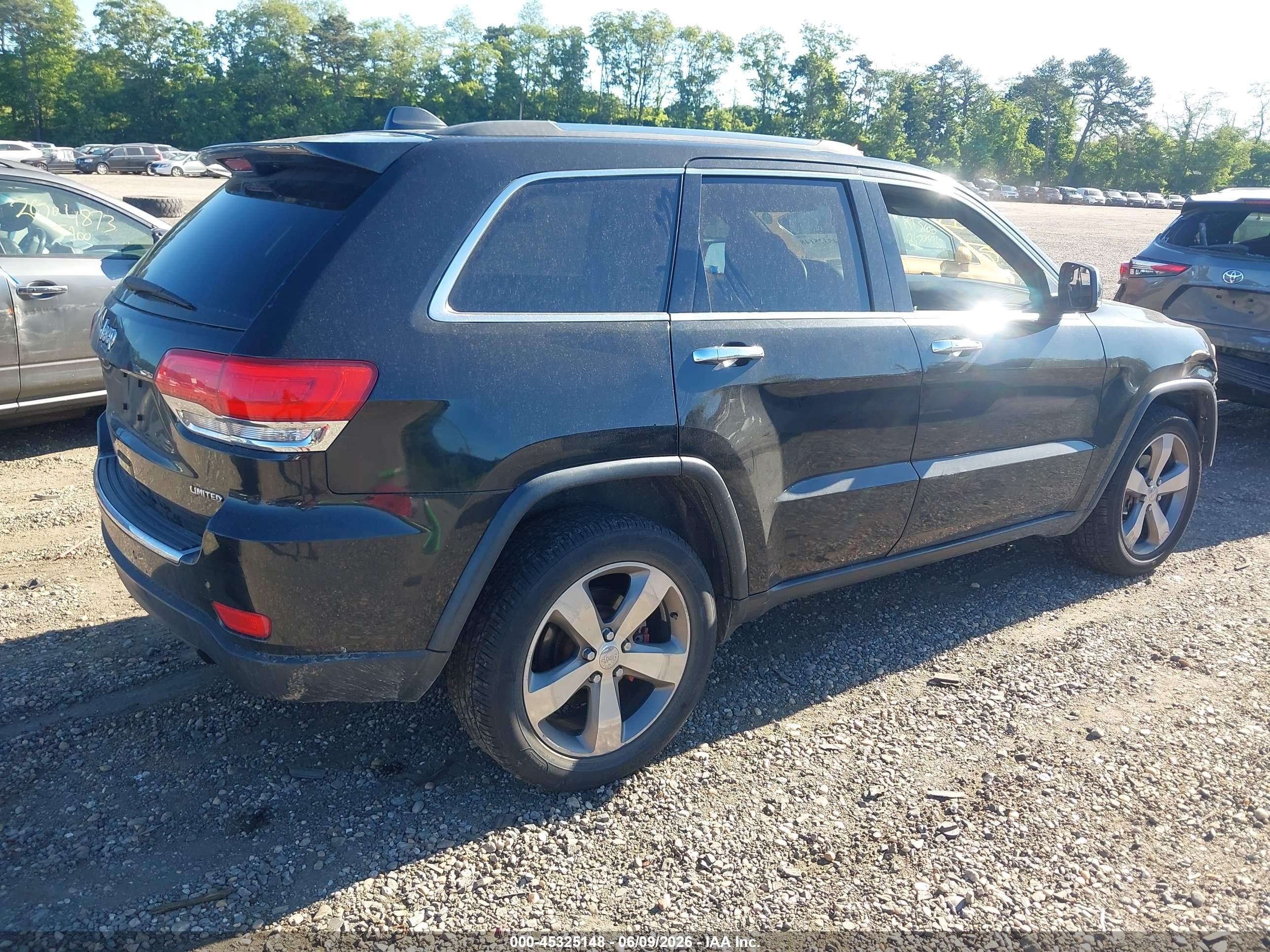 2014 Jeep Grand Cherokee Limited Black vin: 1C4RJFBG2EC376822