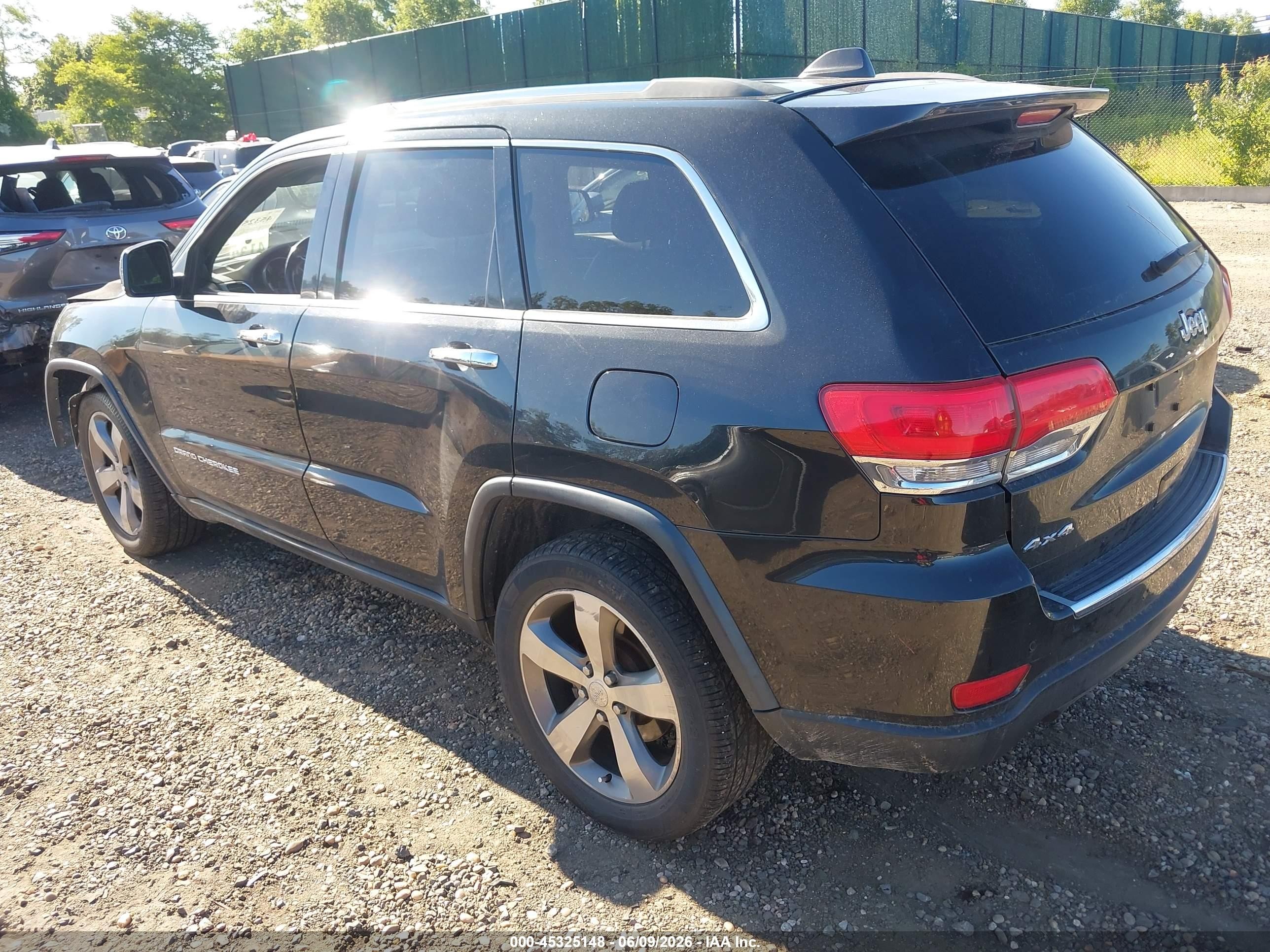 2014 Jeep Grand Cherokee Limited Black vin: 1C4RJFBG2EC376822