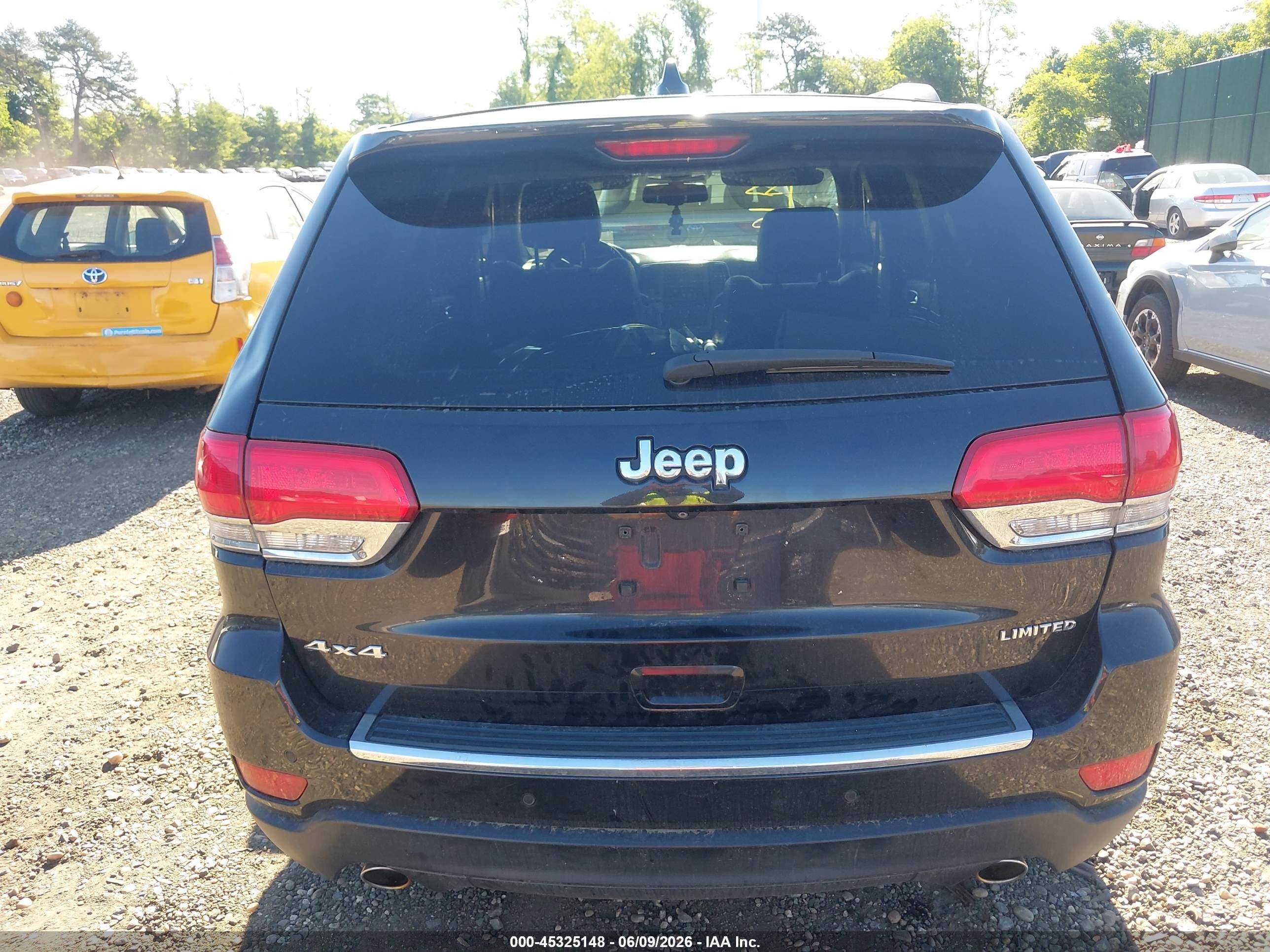2014 Jeep Grand Cherokee Limited Black vin: 1C4RJFBG2EC376822