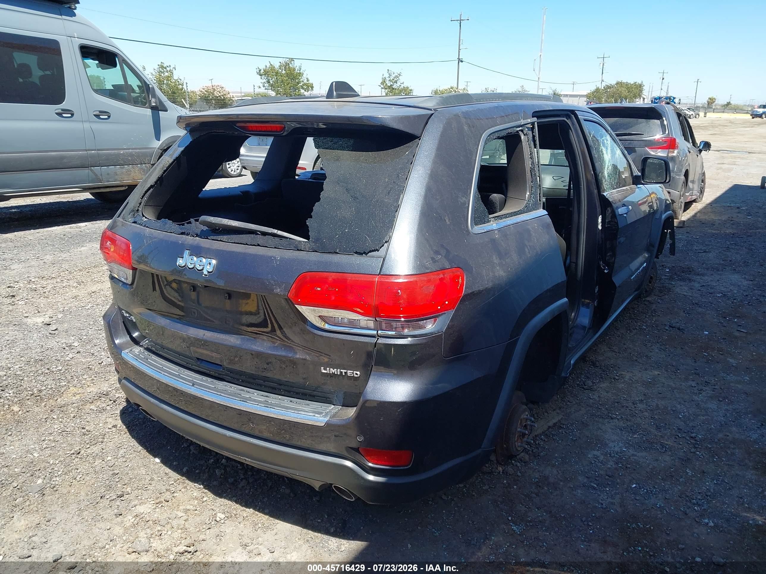 2014 Jeep Grand Cherokee Limited Black vin: 1C4RJFBG2EC385438