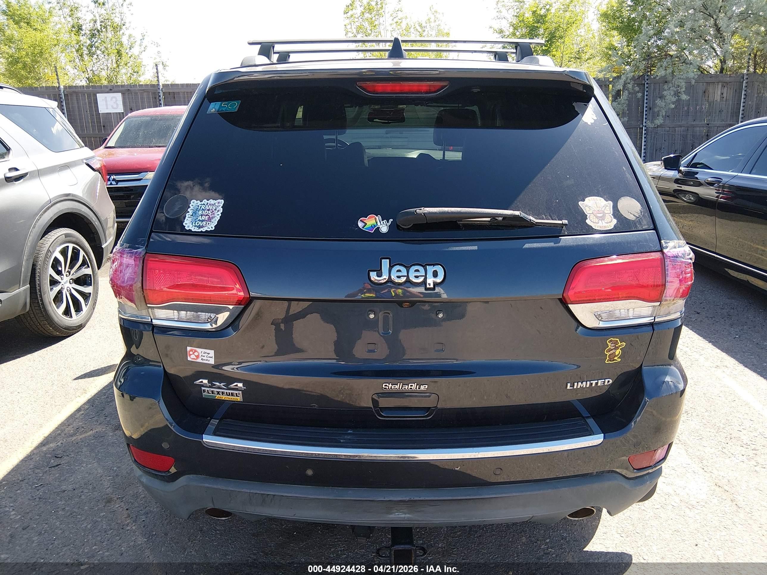 2014 Jeep Grand Cherokee Limited Black vin: 1C4RJFBG2EC411567