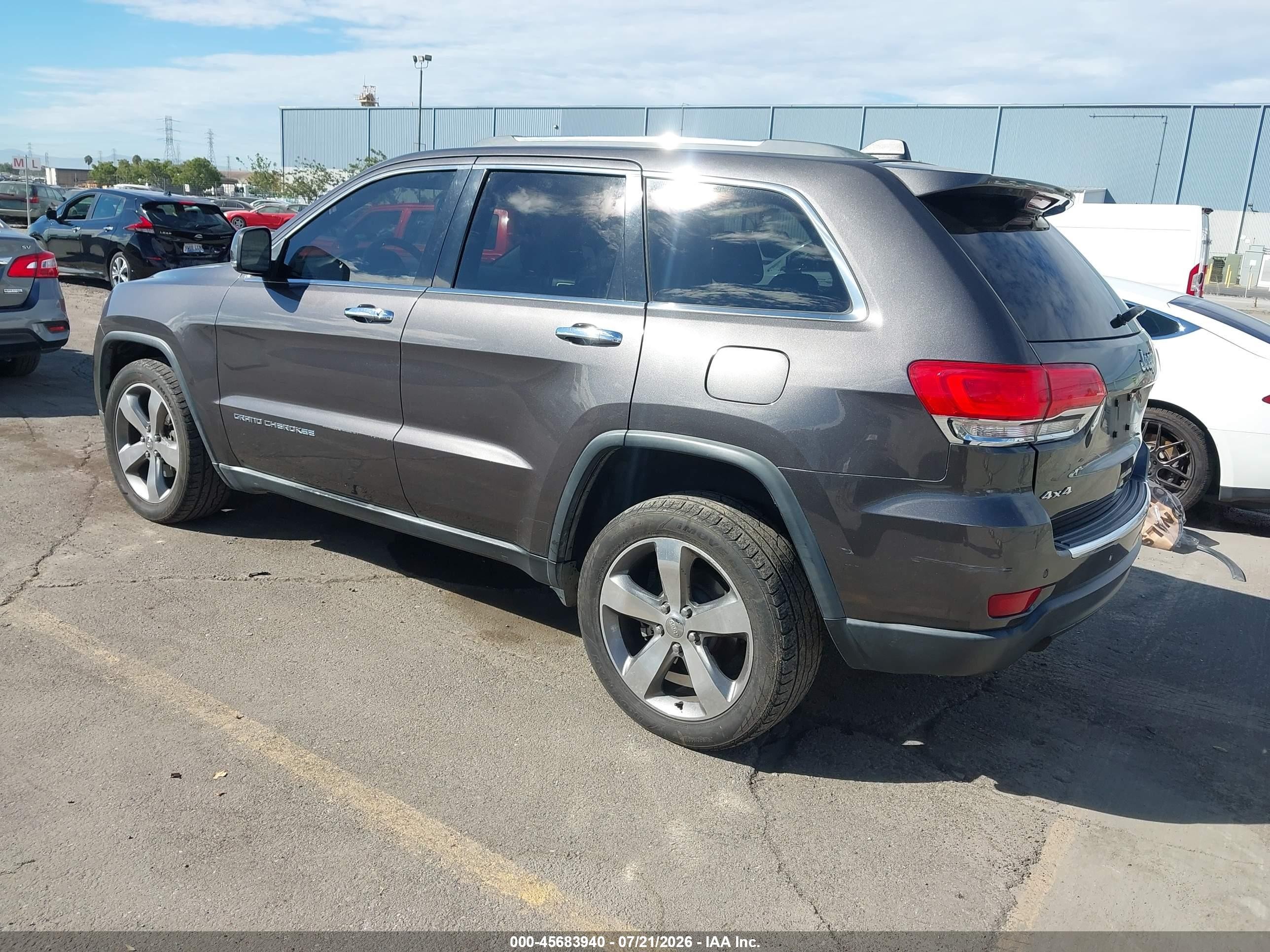 2014 Jeep Grand Cherokee Limited Gray vin: 1C4RJFBG2EC415604