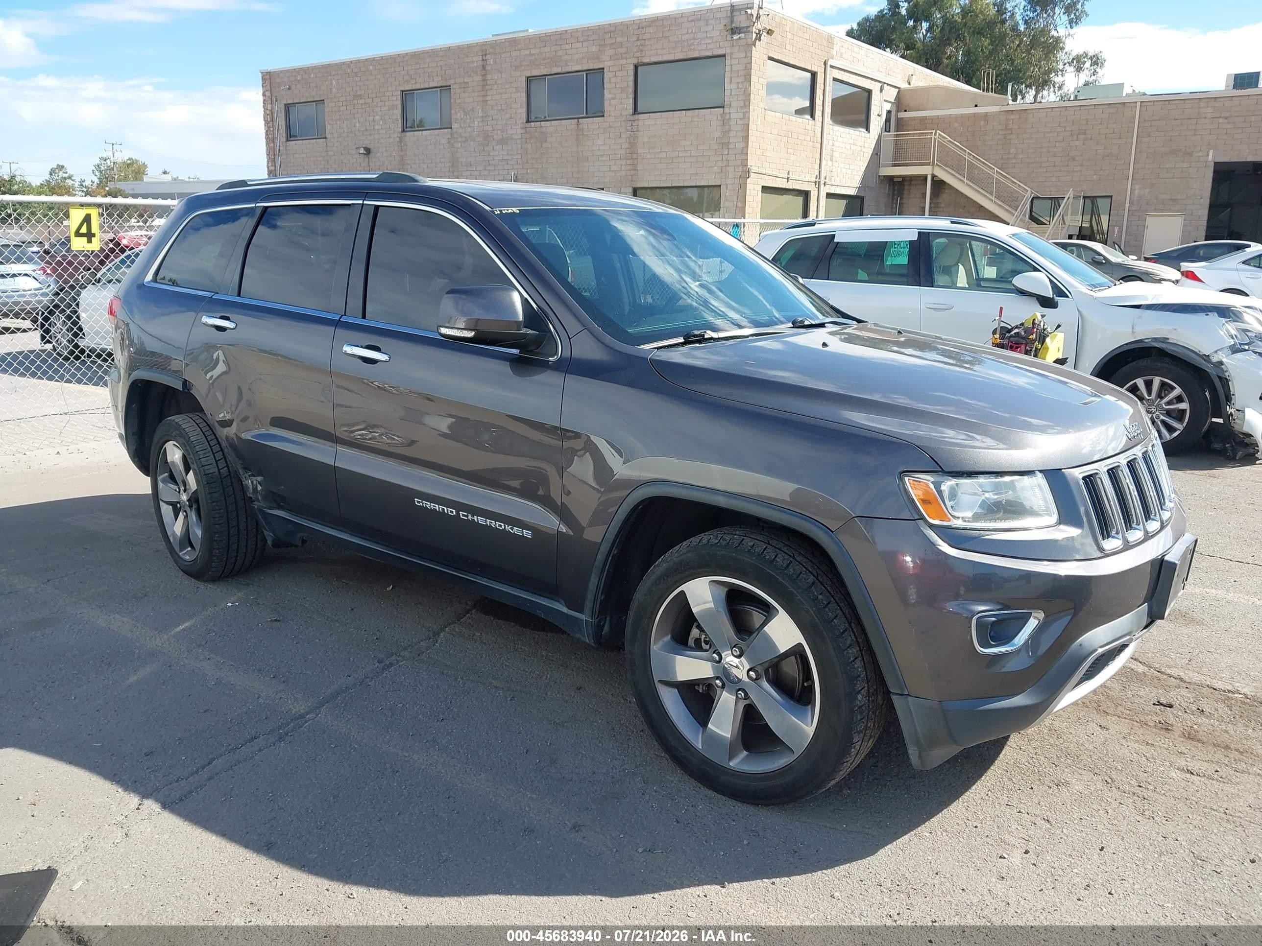 2014 Jeep Grand Cherokee Limited Gray vin: 1C4RJFBG2EC415604