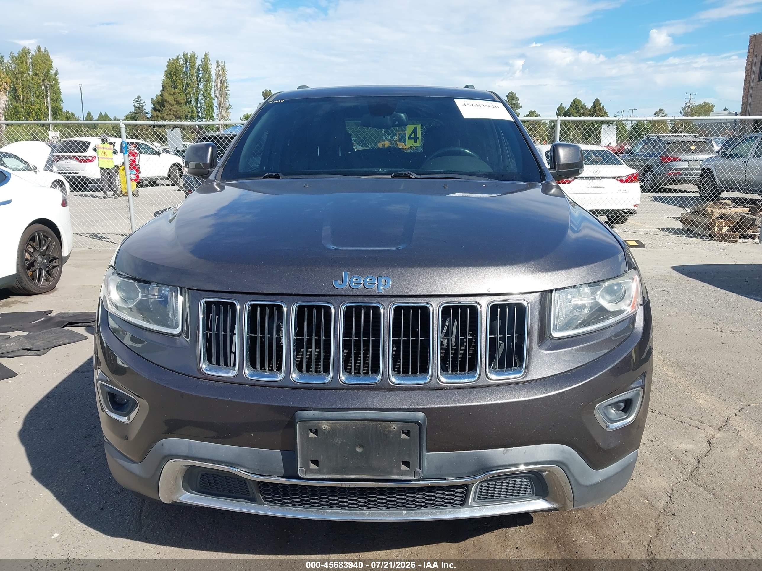 2014 Jeep Grand Cherokee Limited Gray vin: 1C4RJFBG2EC415604