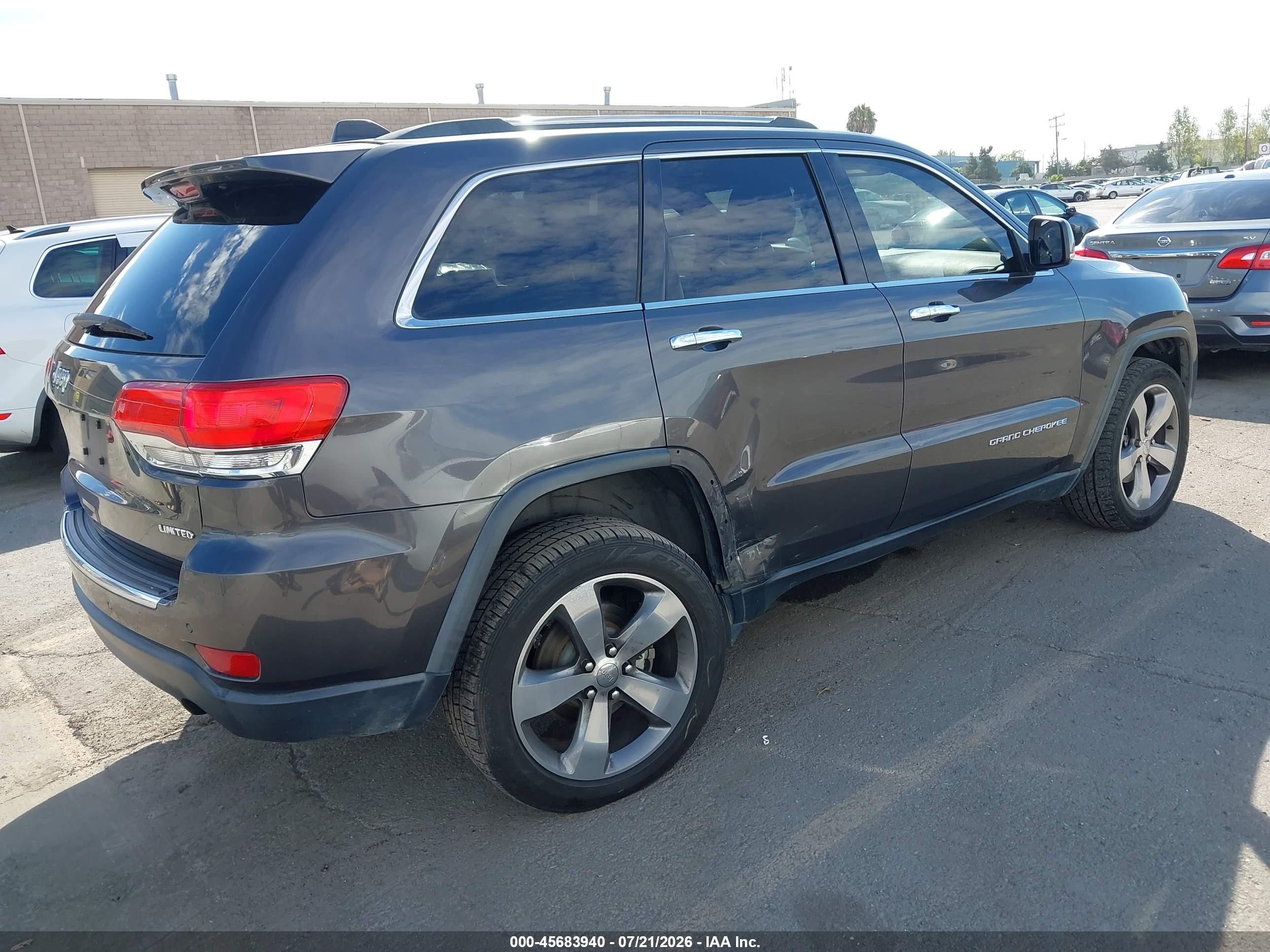 2014 Jeep Grand Cherokee Limited Gray vin: 1C4RJFBG2EC415604