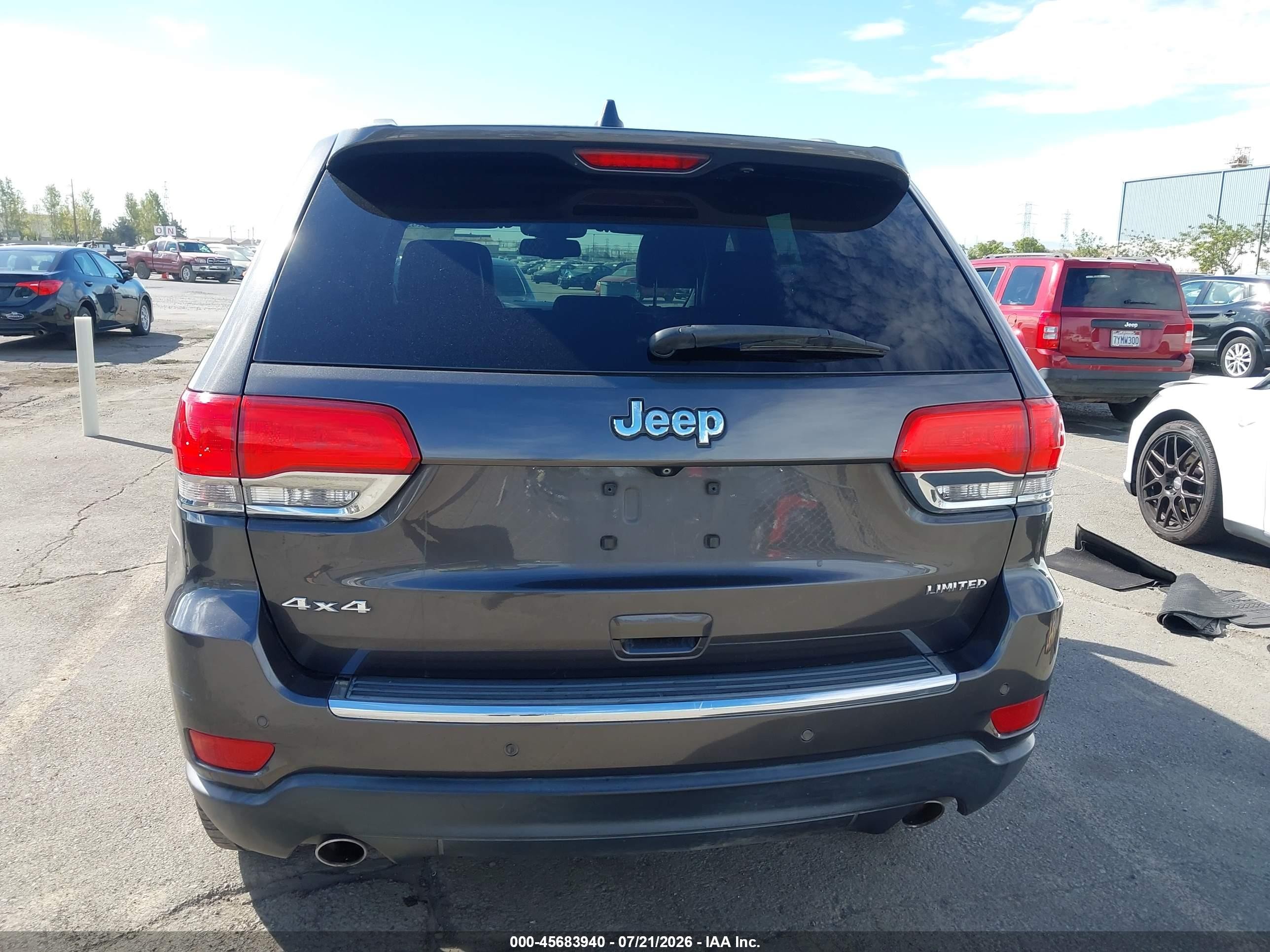 2014 Jeep Grand Cherokee Limited Gray vin: 1C4RJFBG2EC415604