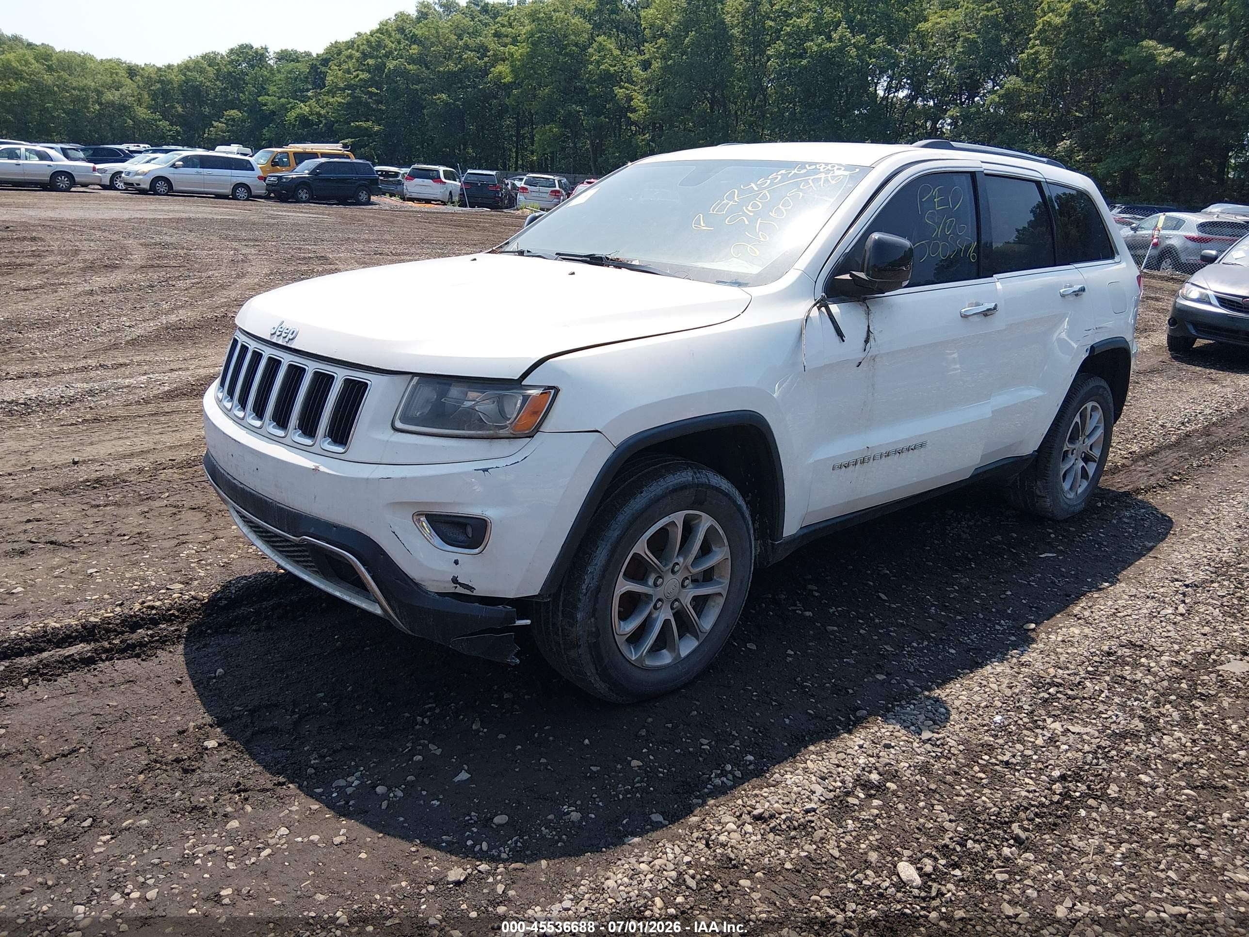 2014 Jeep Grand Cherokee Limited White vin: 1C4RJFBG2EC431575