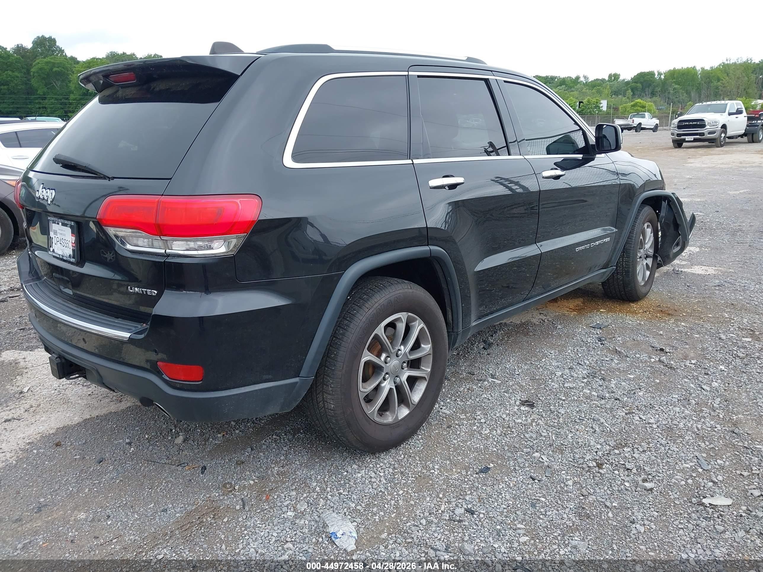 2014 Jeep Grand Cherokee Limited Black vin: 1C4RJFBG2EC432015