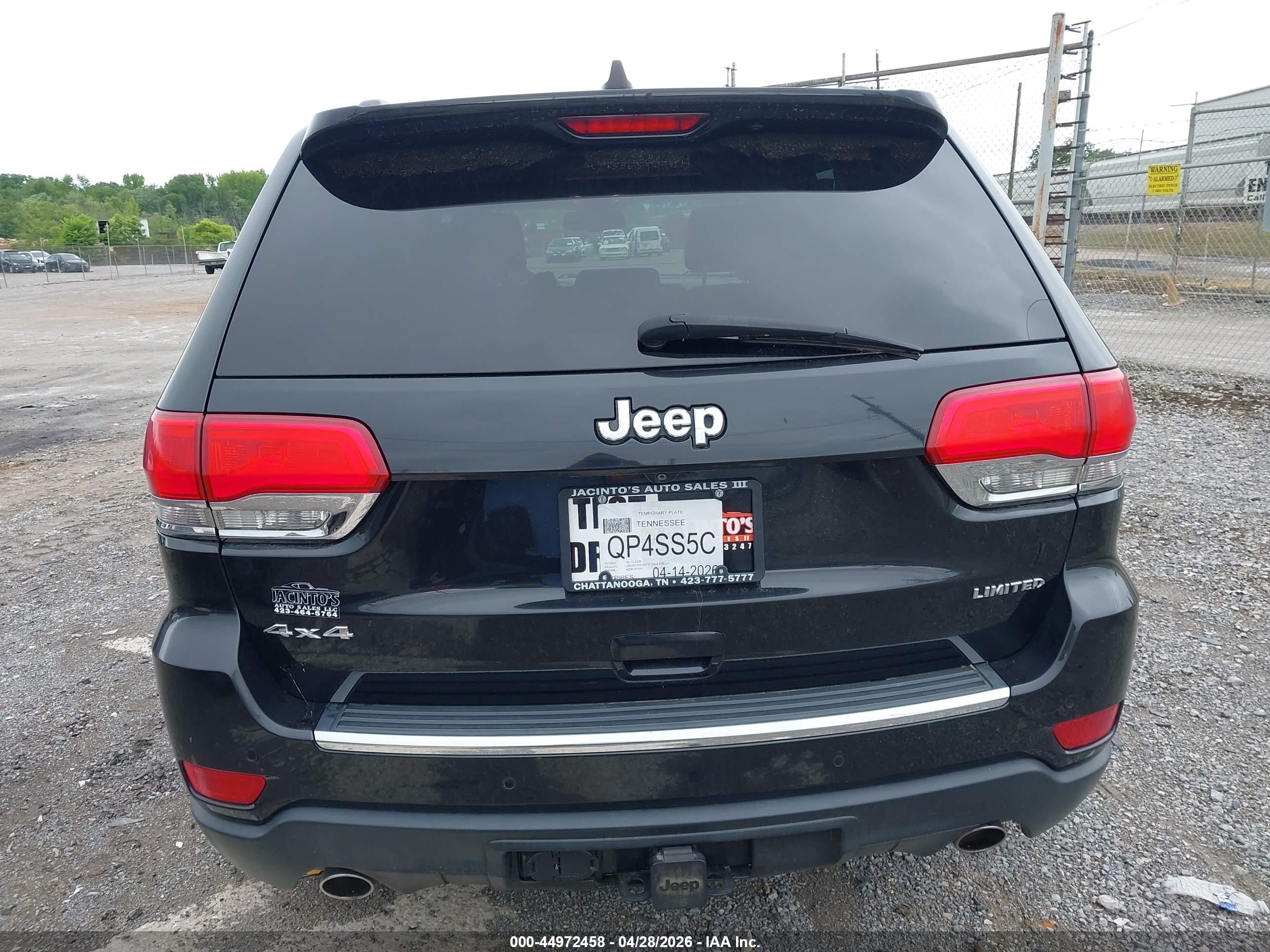 2014 Jeep Grand Cherokee Limited Black vin: 1C4RJFBG2EC432015