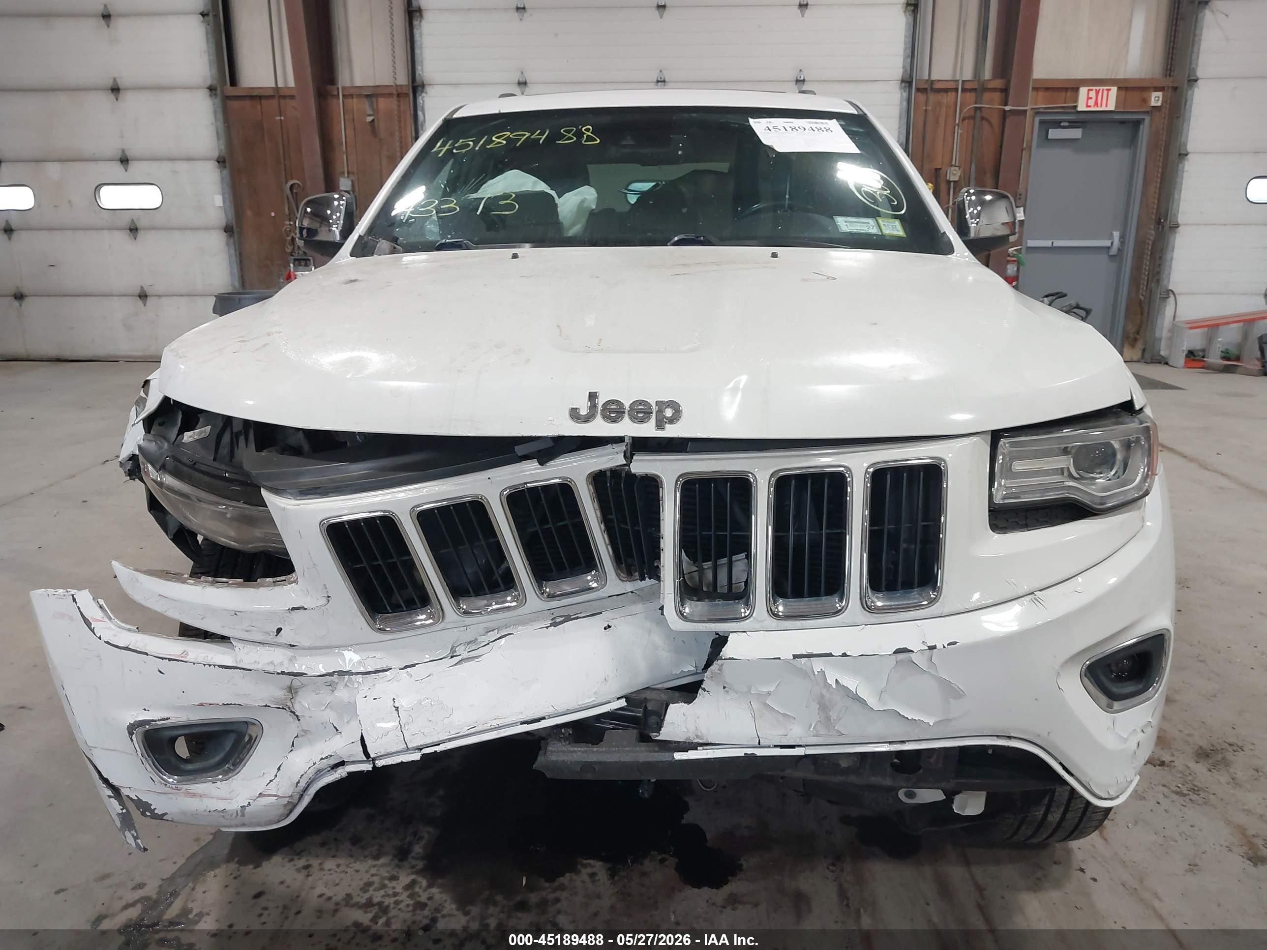2014 Jeep Grand Cherokee Limited White vin: 1C4RJFBG2EC483255