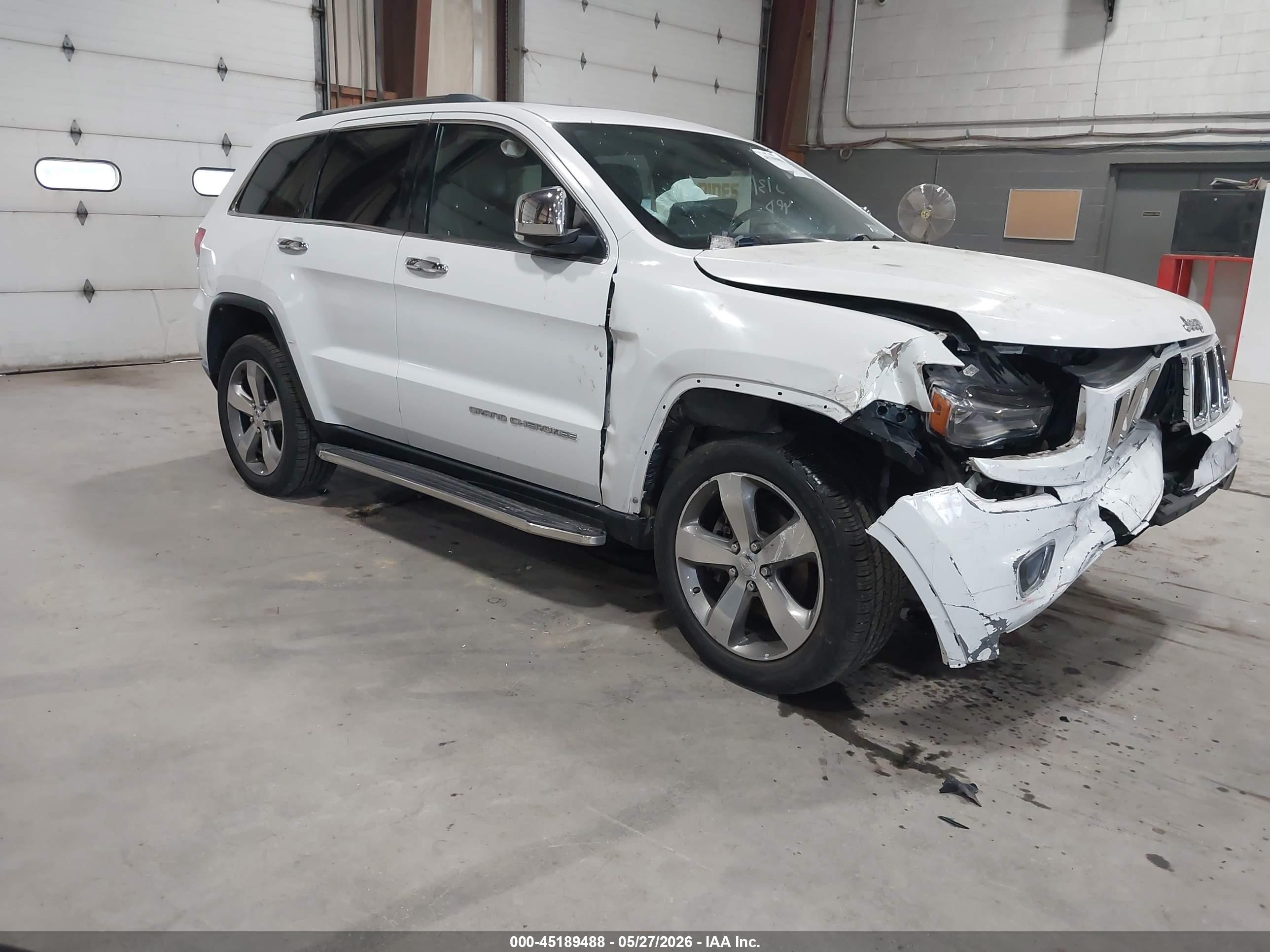 2014 Jeep Grand Cherokee Limited White vin: 1C4RJFBG2EC483255