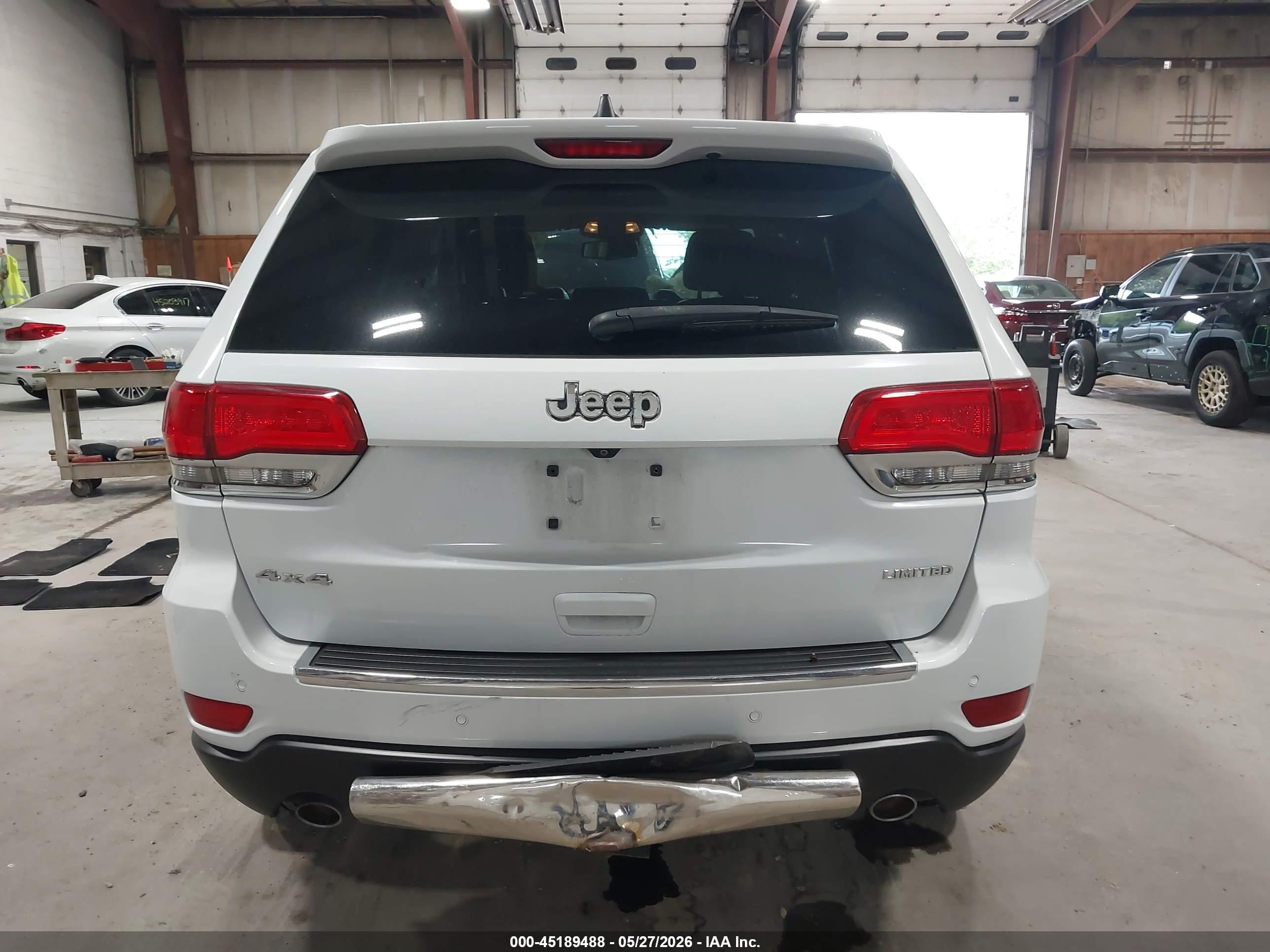 2014 Jeep Grand Cherokee Limited White vin: 1C4RJFBG2EC483255