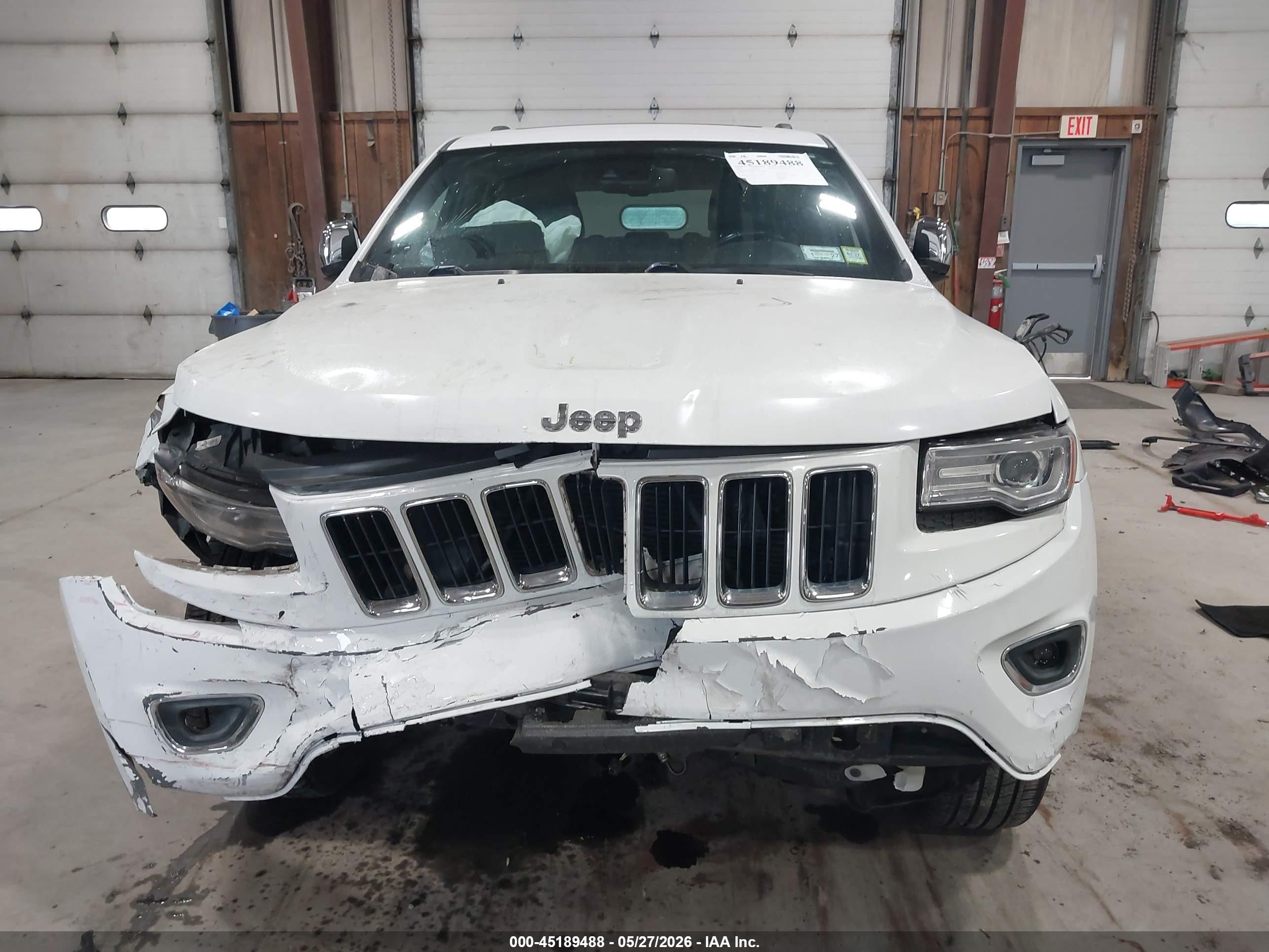 2014 Jeep Grand Cherokee Limited White vin: 1C4RJFBG2EC483255