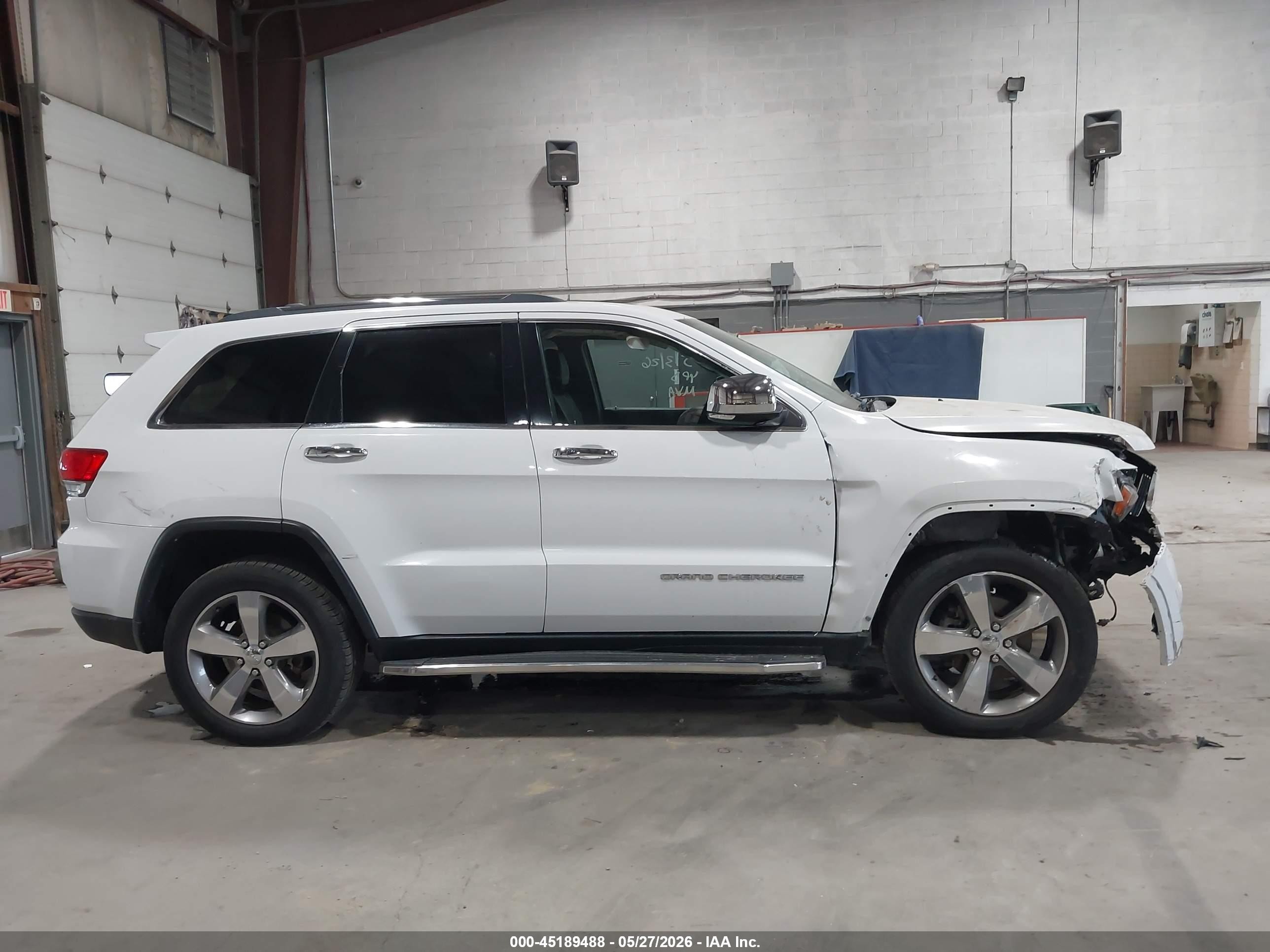 2014 Jeep Grand Cherokee Limited White vin: 1C4RJFBG2EC483255