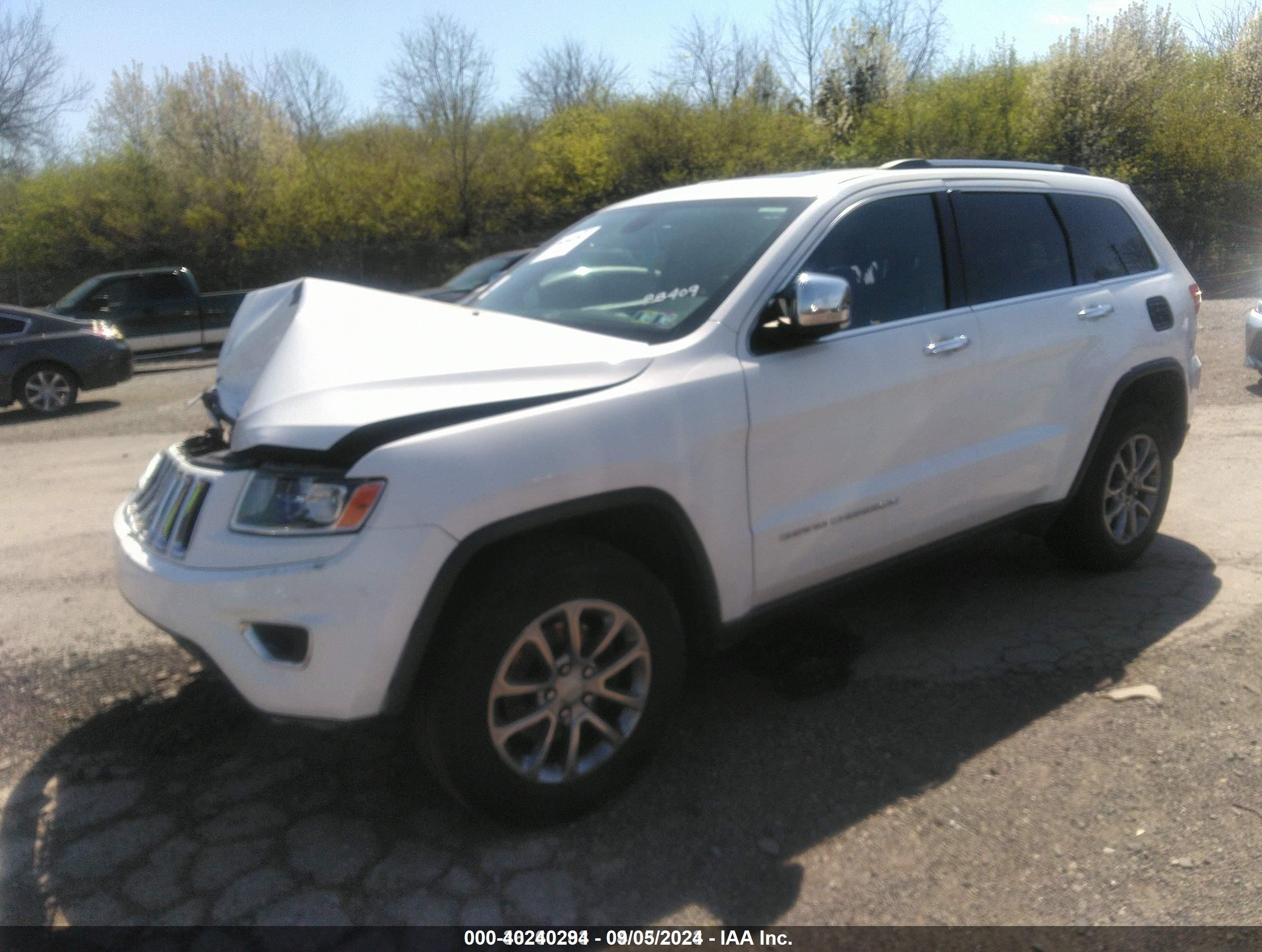 2014 Jeep Grand Cherokee Limited White vin: 1C4RJFBG2EC497995