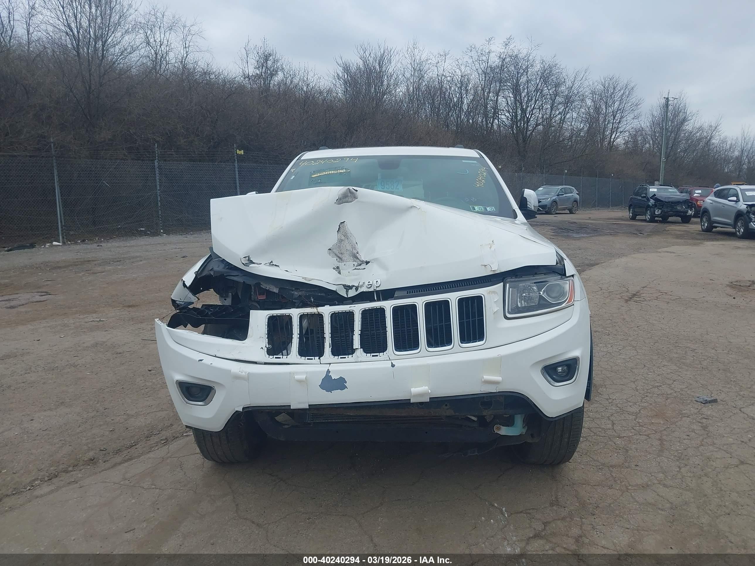 2014 Jeep Grand Cherokee Limited White vin: 1C4RJFBG2EC497995