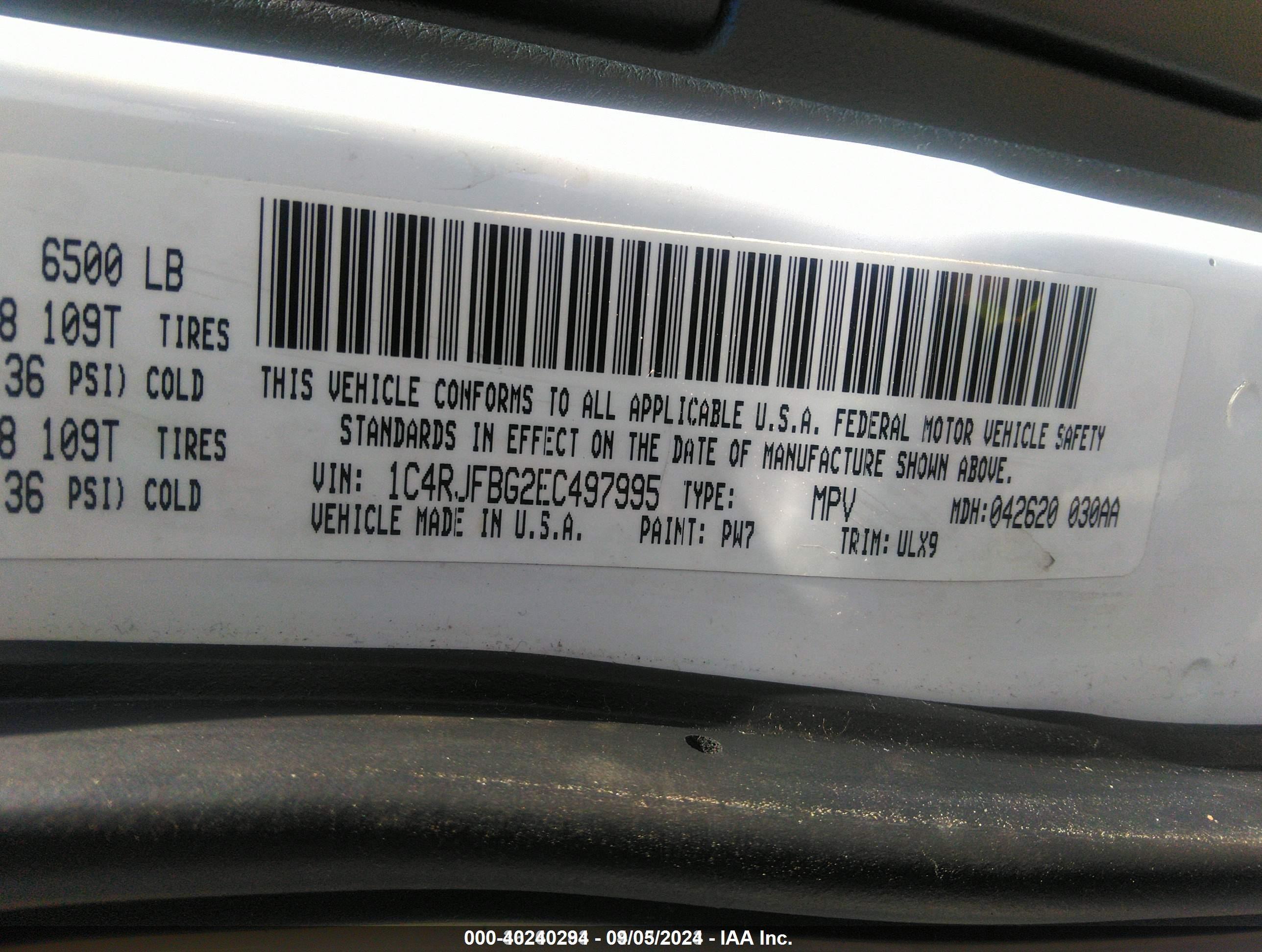 2014 Jeep Grand Cherokee Limited White vin: 1C4RJFBG2EC497995