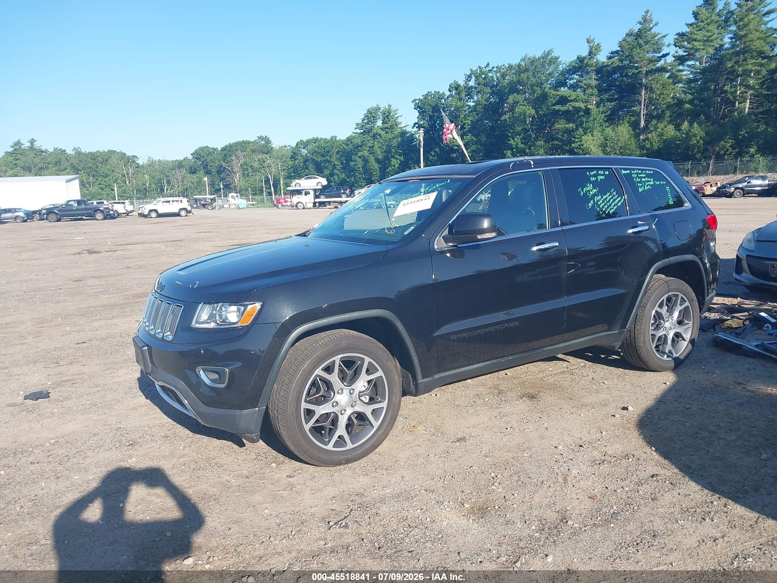2014 Jeep Grand Cherokee Limited Black vin: 1C4RJFBG2EC505545