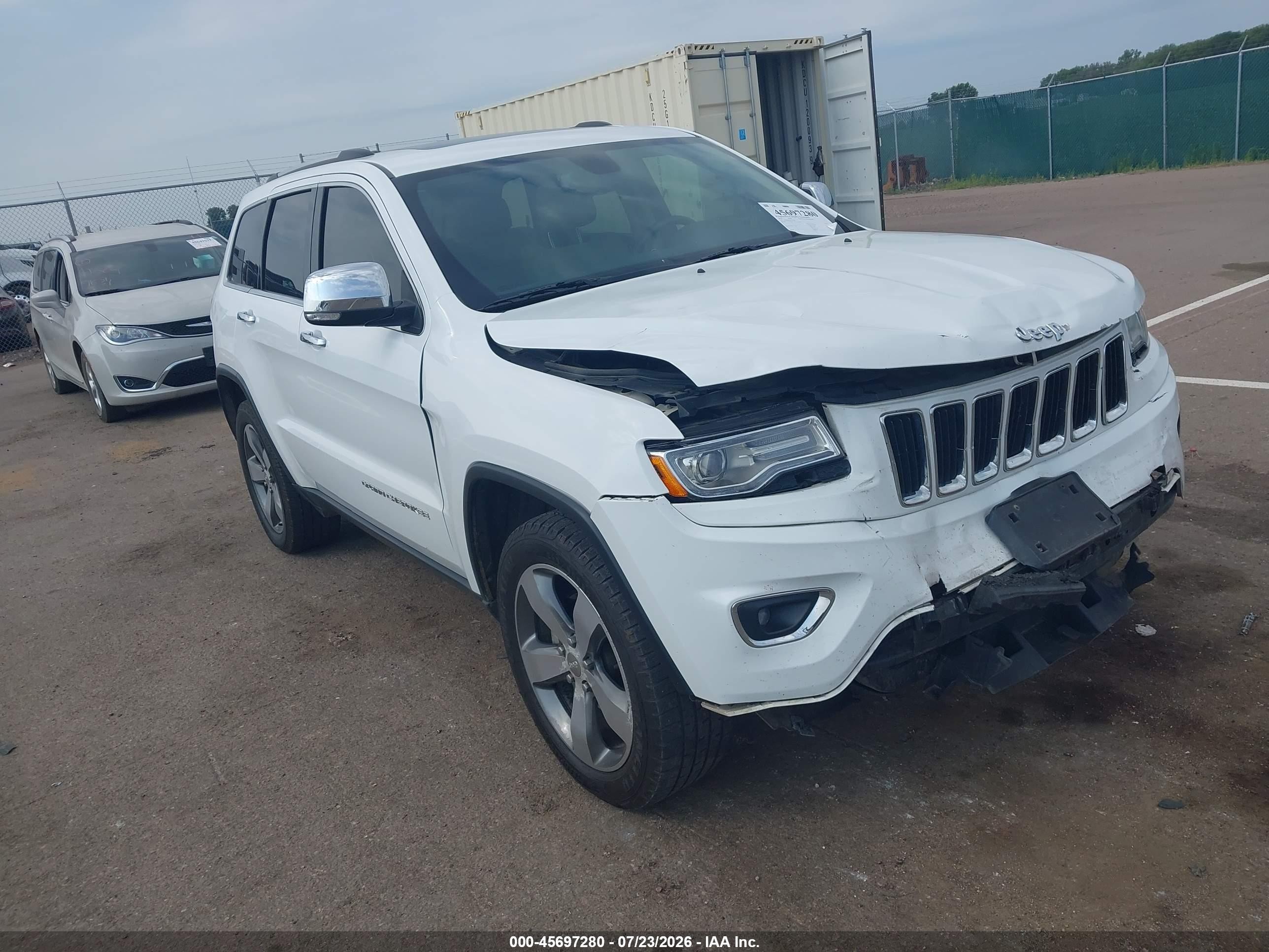 2014 Jeep Grand Cherokee Limited White vin: 1C4RJFBG2EC517761