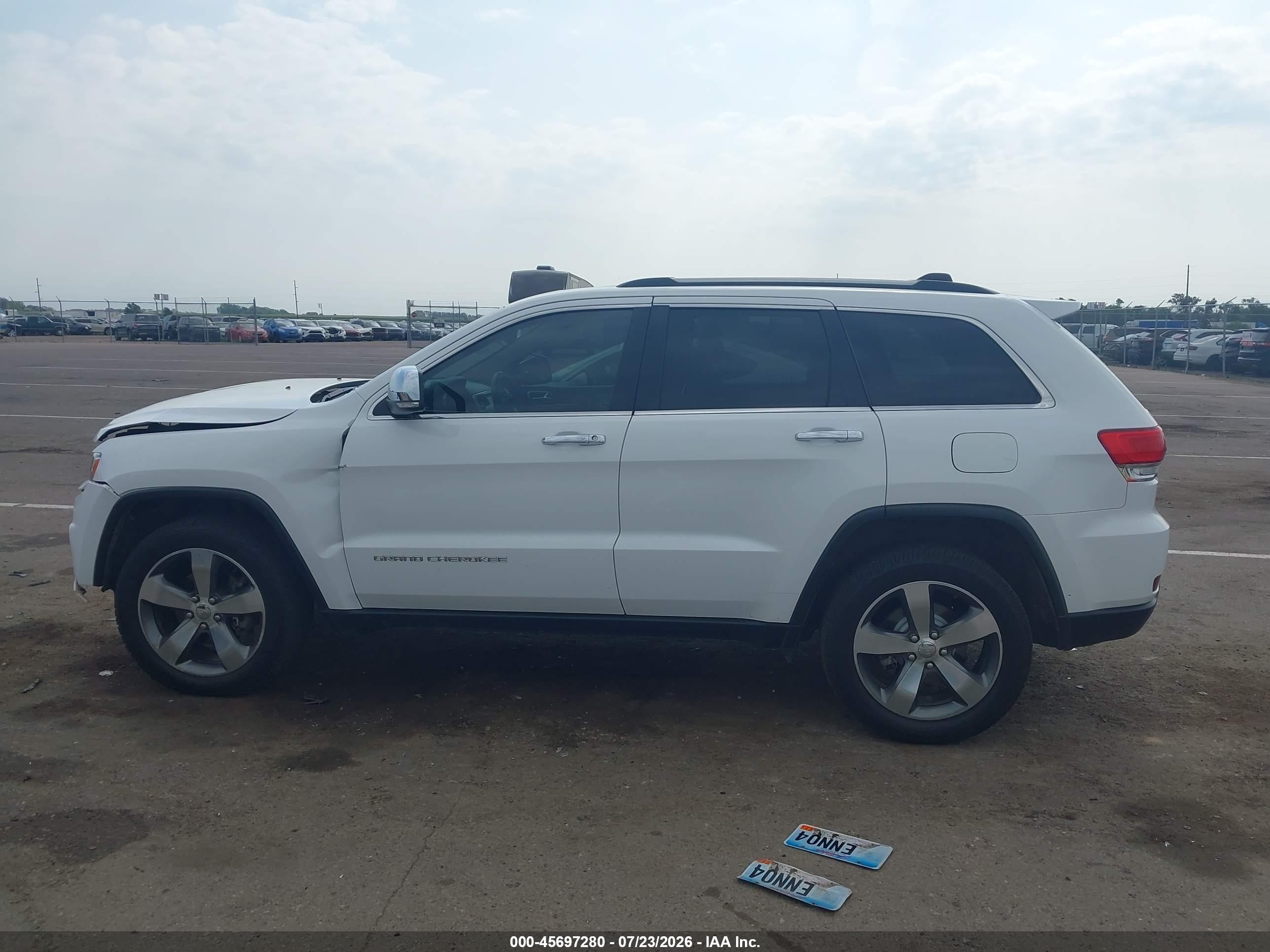 2014 Jeep Grand Cherokee Limited White vin: 1C4RJFBG2EC517761