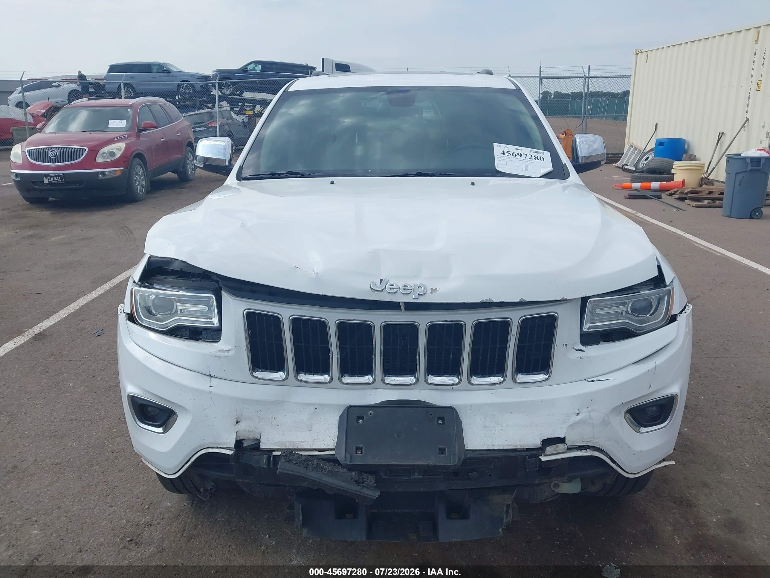 2014 Jeep Grand Cherokee Limited White vin: 1C4RJFBG2EC517761