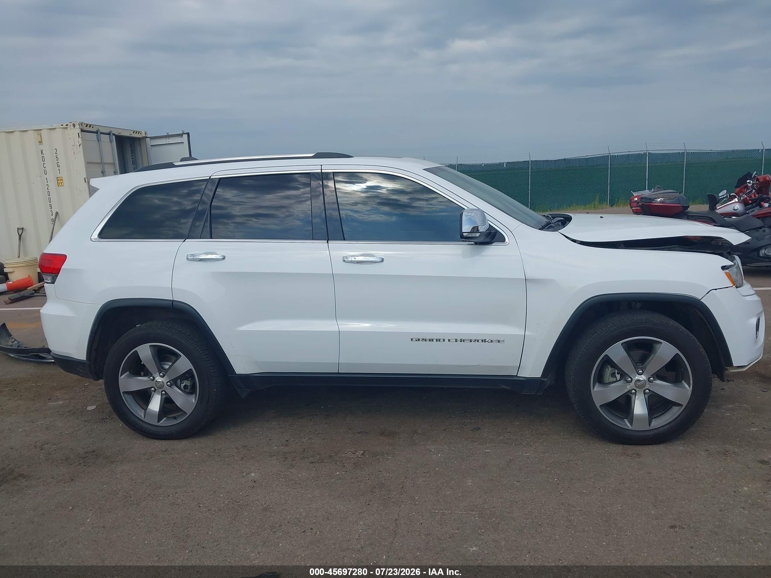 2014 Jeep Grand Cherokee Limited White vin: 1C4RJFBG2EC517761