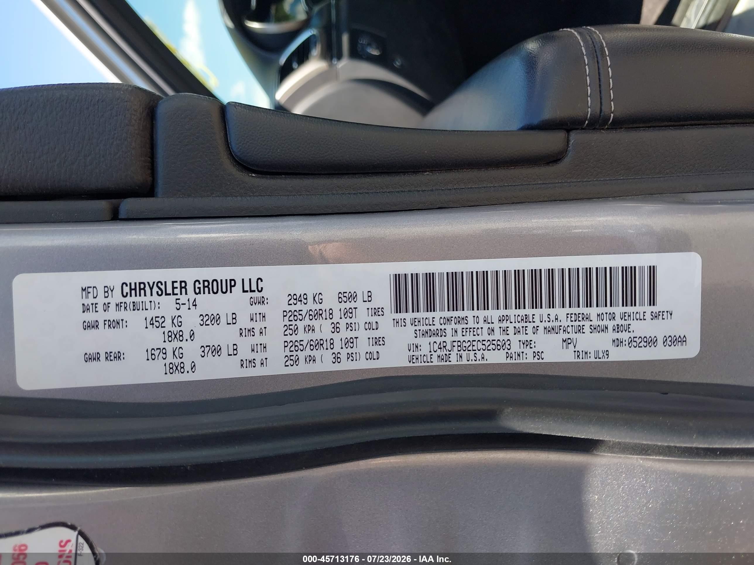 2014 Jeep Grand Cherokee Limited Silver vin: 1C4RJFBG2EC525603