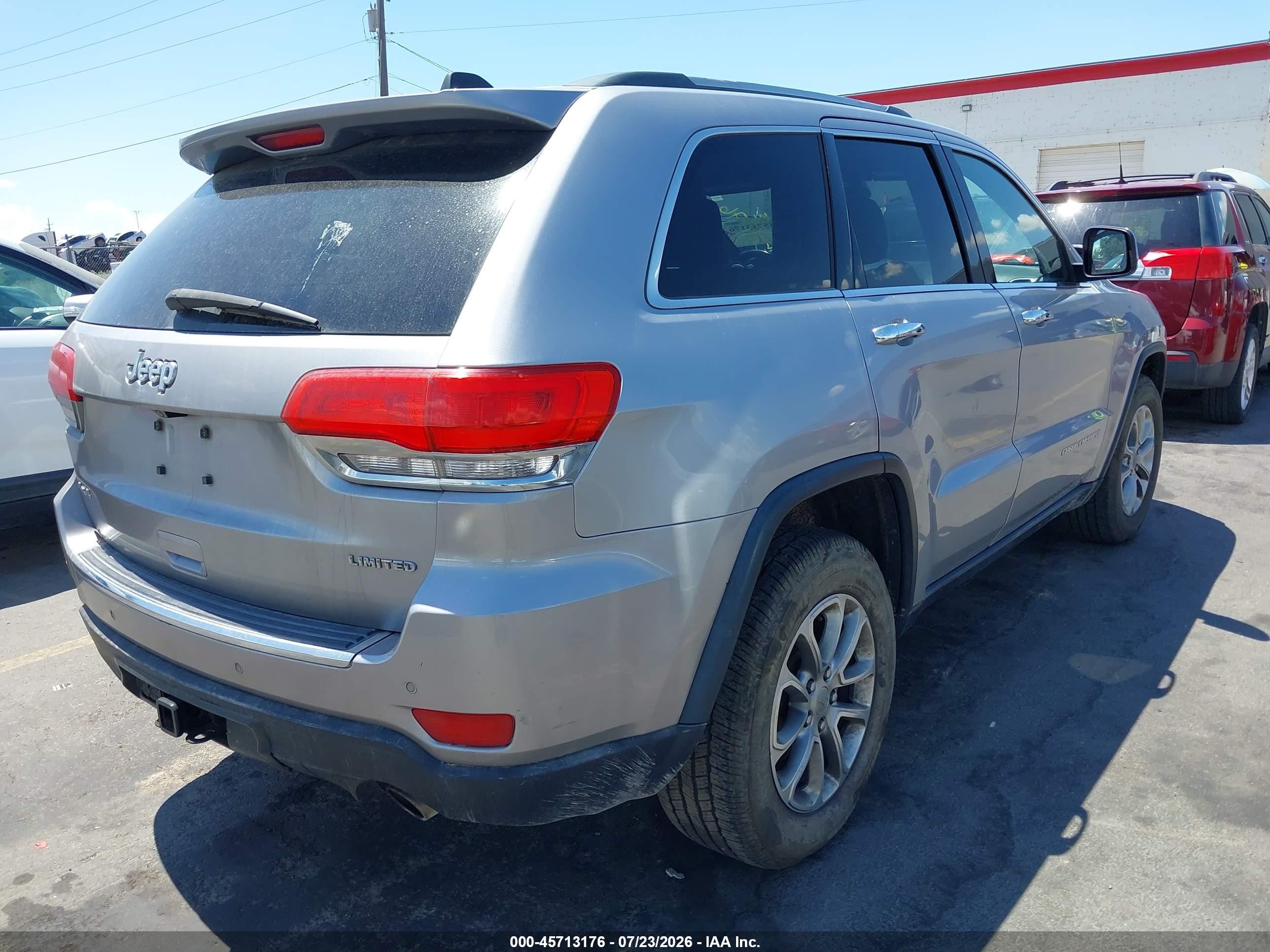 2014 Jeep Grand Cherokee Limited Silver vin: 1C4RJFBG2EC525603