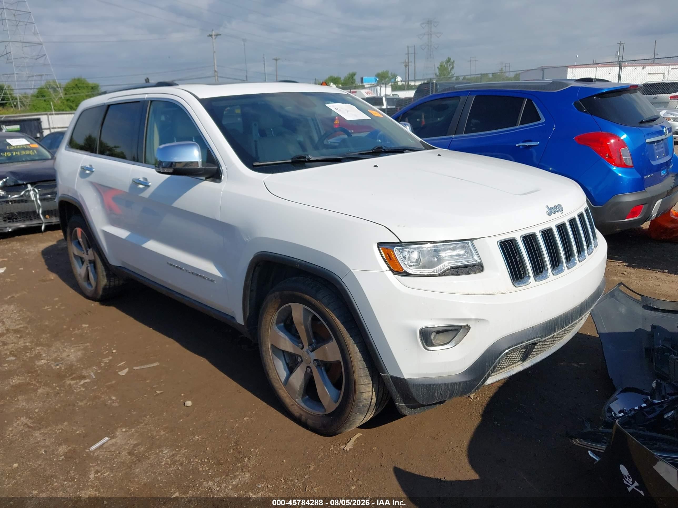 2014 Jeep Grand Cherokee Limited White vin: 1C4RJFBG2EC541025