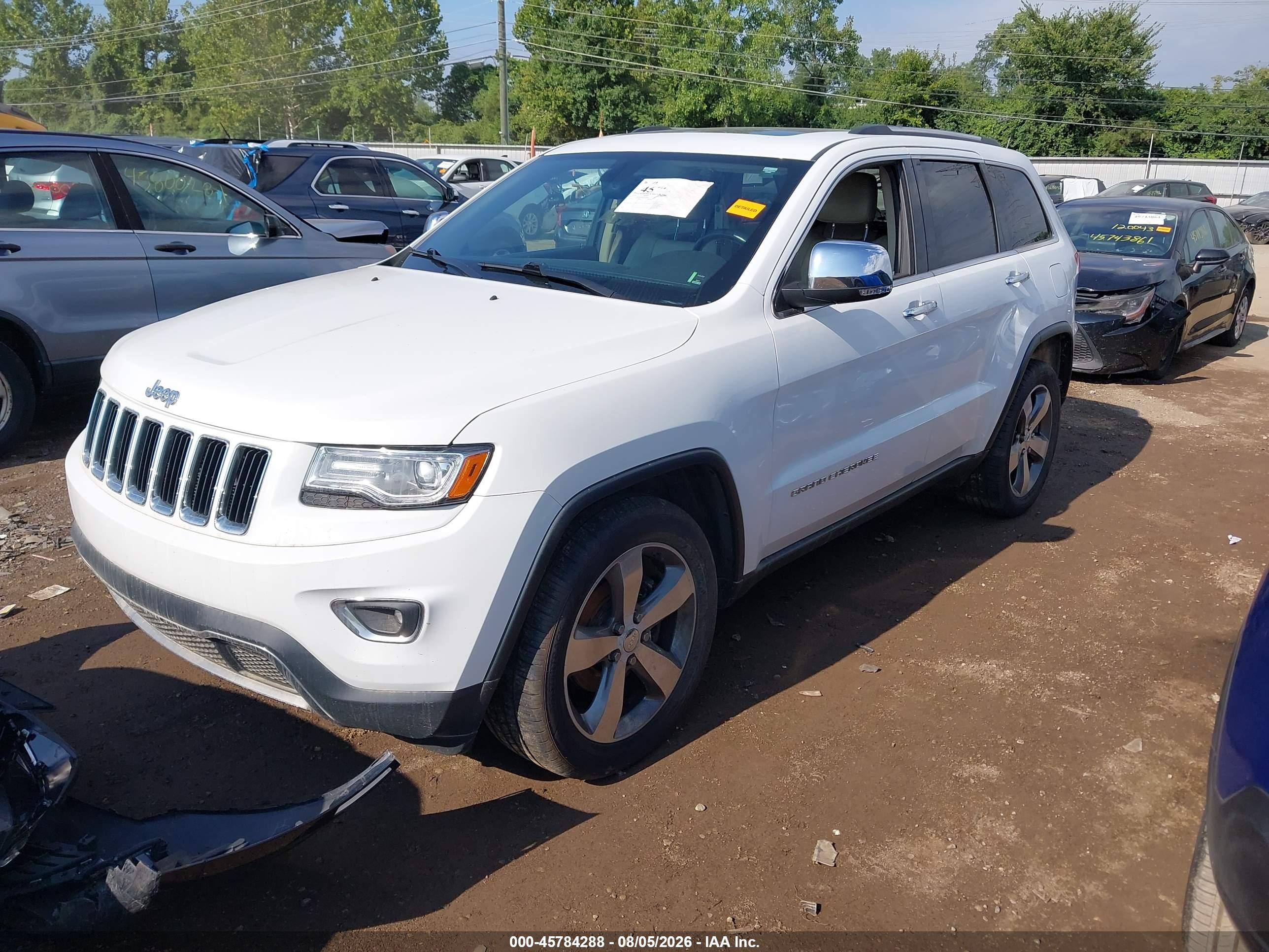 2014 Jeep Grand Cherokee Limited Белый vin: 1C4RJFBG2EC541025