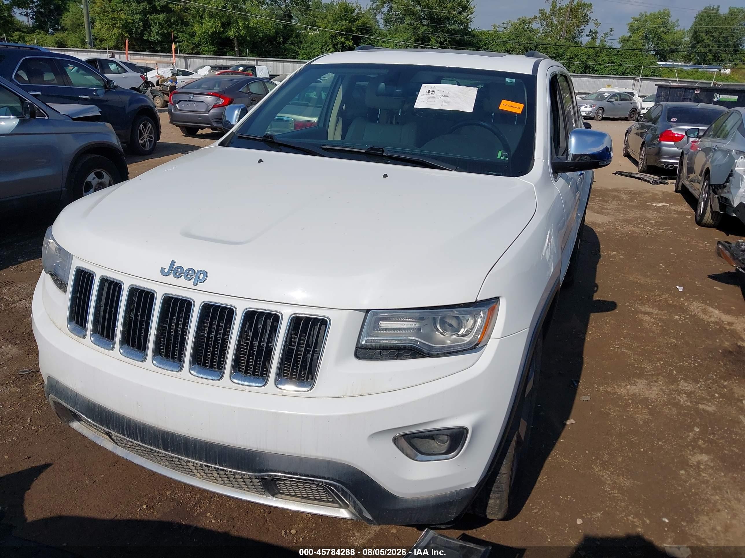 2014 Jeep Grand Cherokee Limited Белый vin: 1C4RJFBG2EC541025