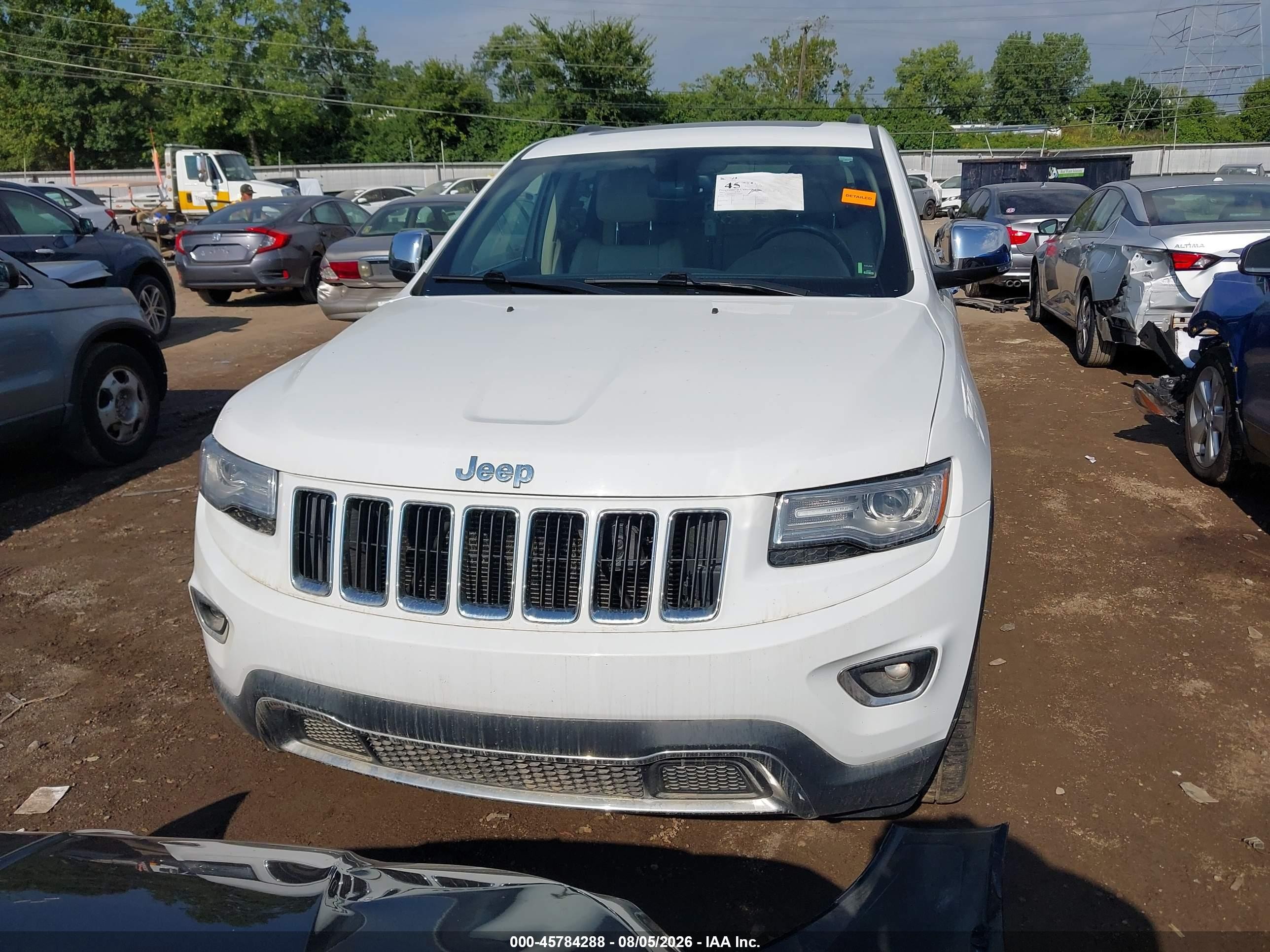 2014 Jeep Grand Cherokee Limited Белый vin: 1C4RJFBG2EC541025