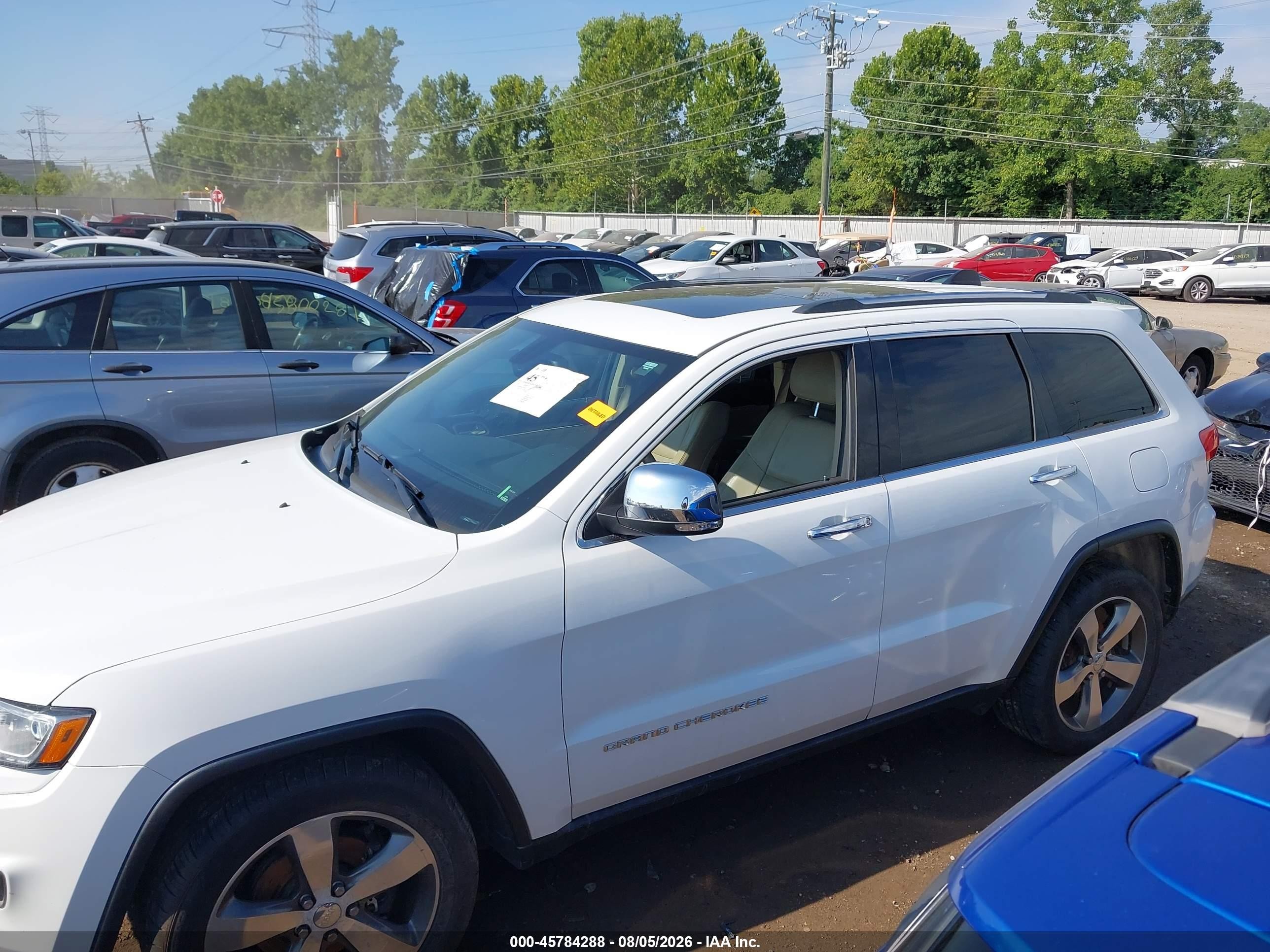 2014 Jeep Grand Cherokee Limited Белый vin: 1C4RJFBG2EC541025