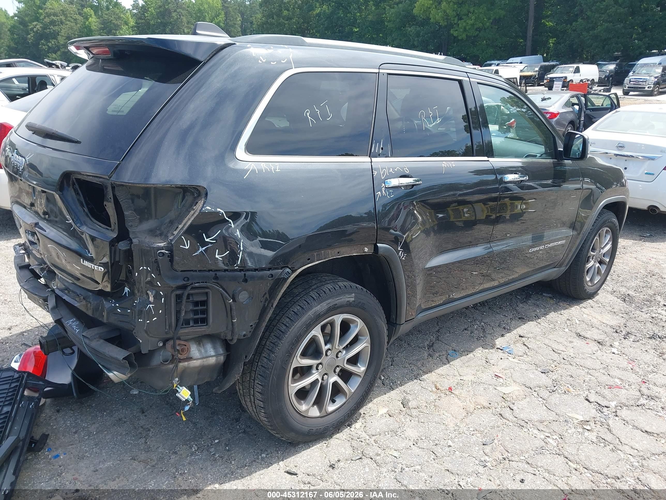 2014 Jeep Grand Cherokee Limited Black vin: 1C4RJFBG2EC556799