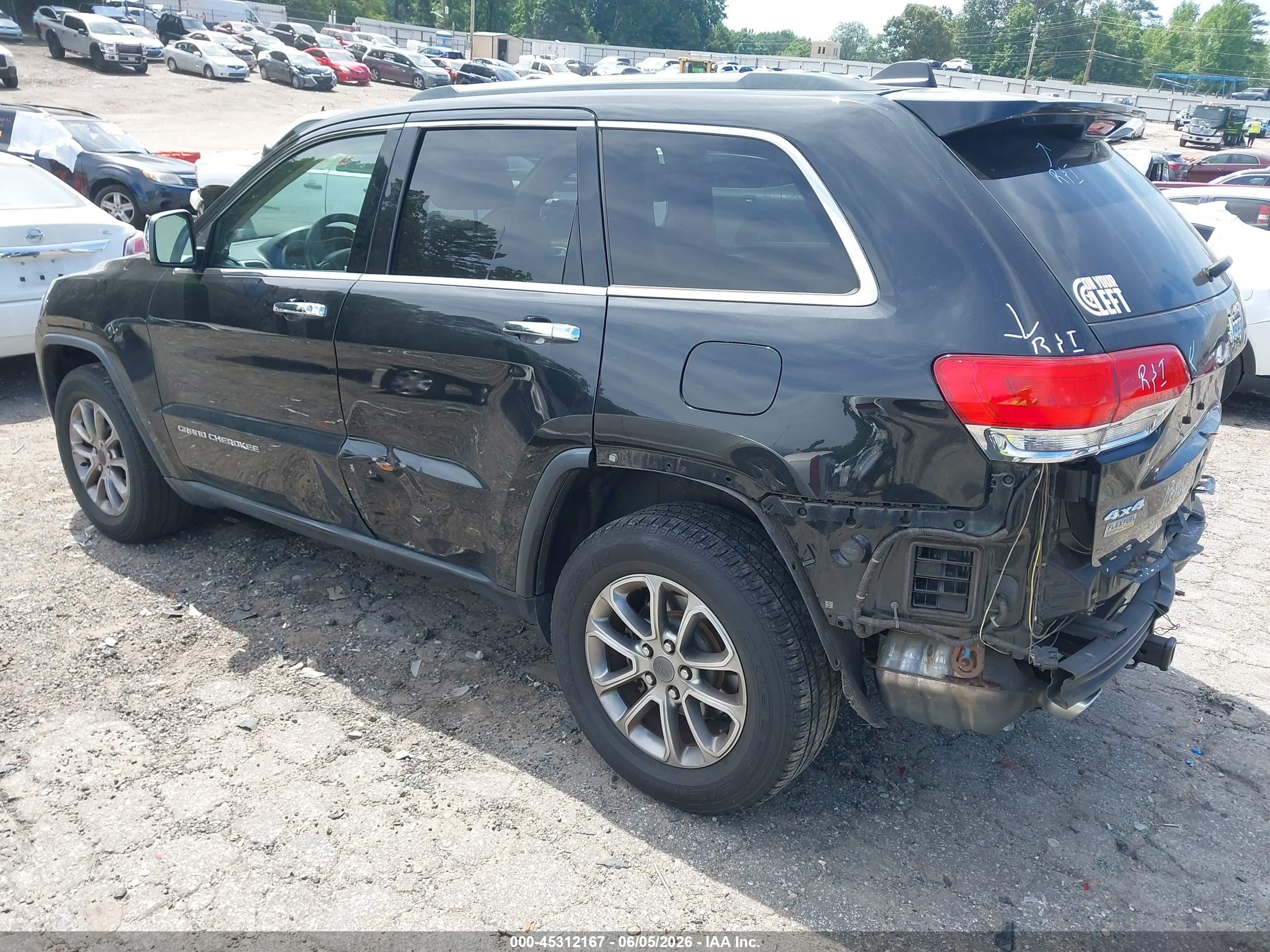 2014 Jeep Grand Cherokee Limited Black vin: 1C4RJFBG2EC556799