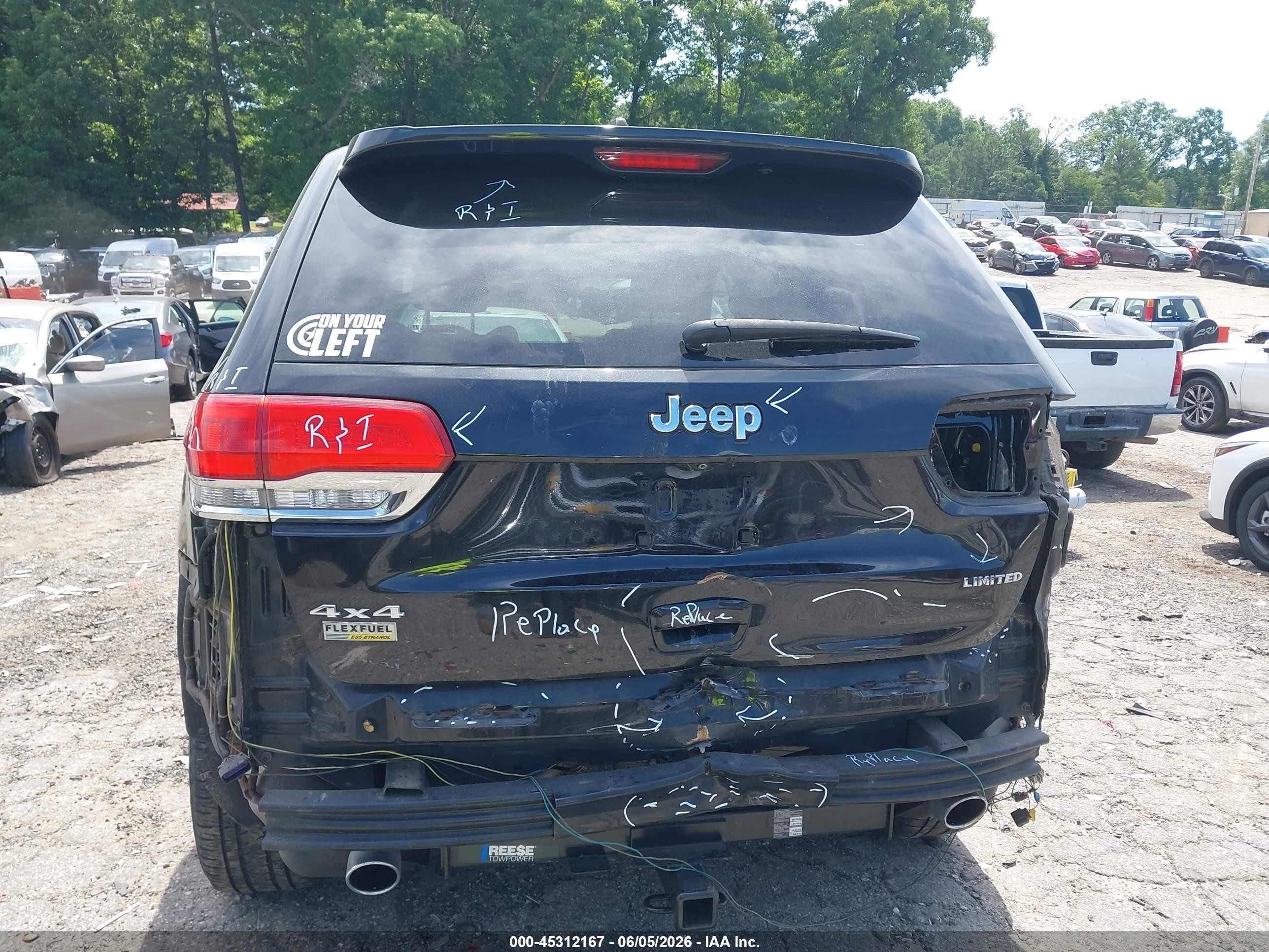 2014 Jeep Grand Cherokee Limited Black vin: 1C4RJFBG2EC556799