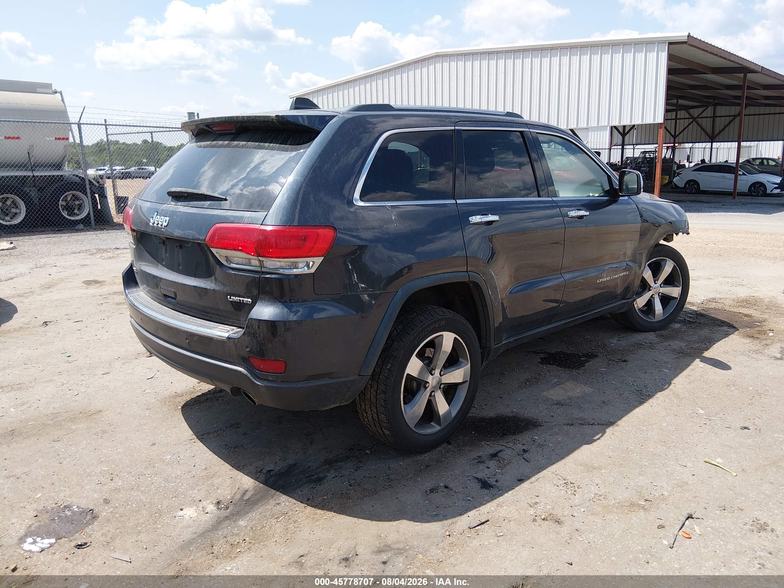 2014 Jeep Grand Cherokee Limited Black vin: 1C4RJFBG2EC578284