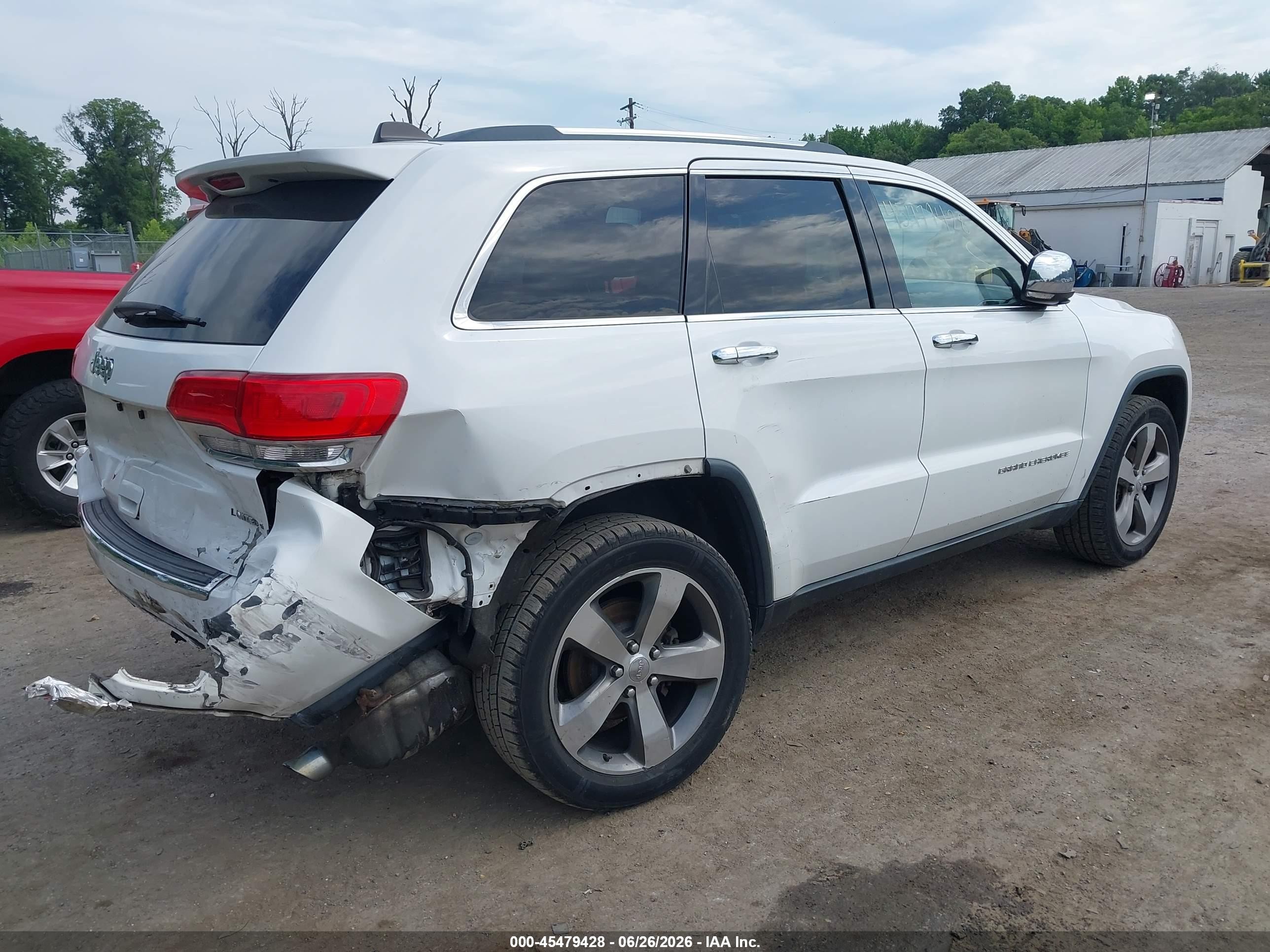 2014 Jeep Grand Cherokee Limited White vin: 1C4RJFBG2EC579001